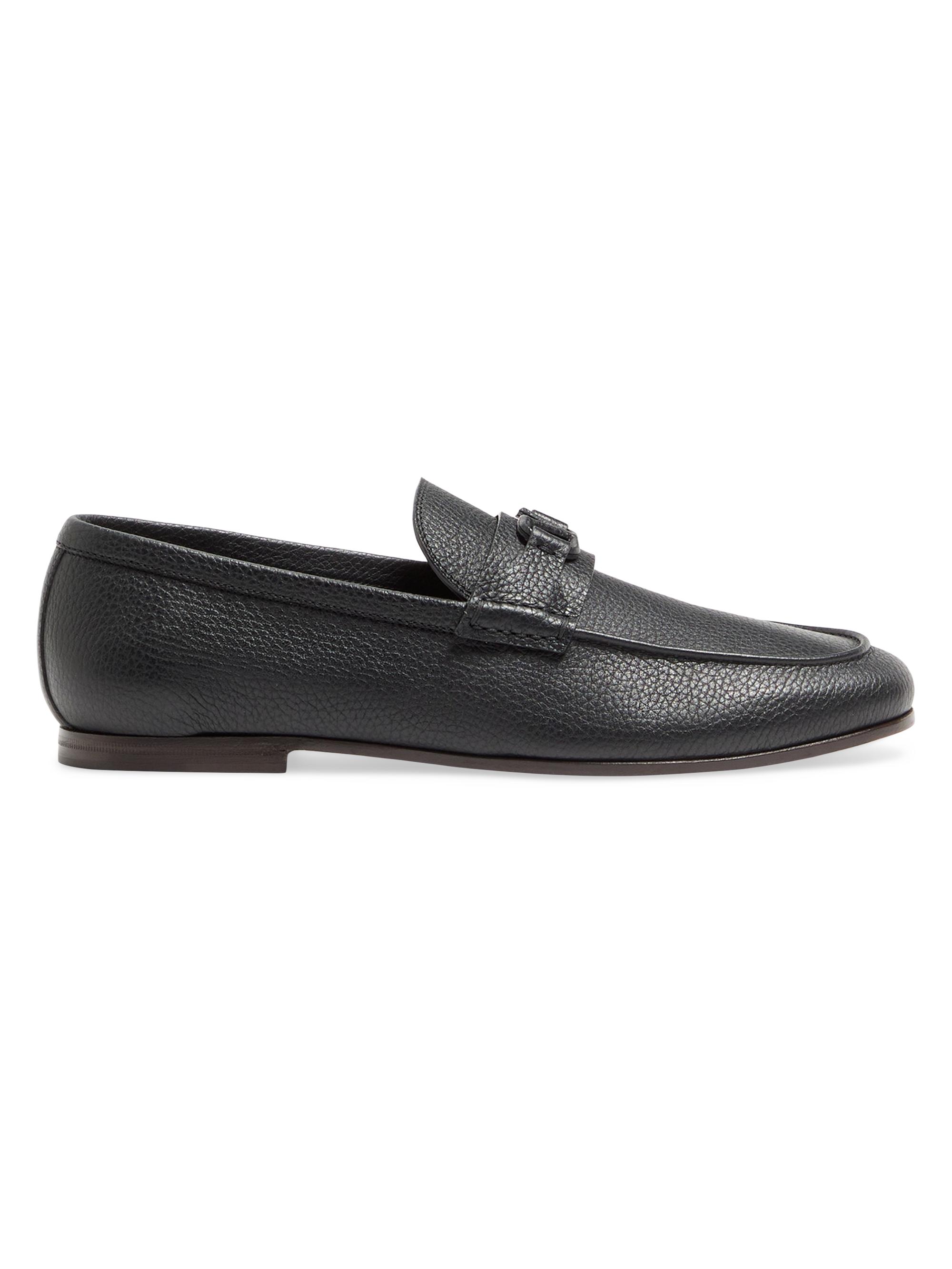 Valentino Garavani Men's VLogo Signature Deer Leather Loafers - Black