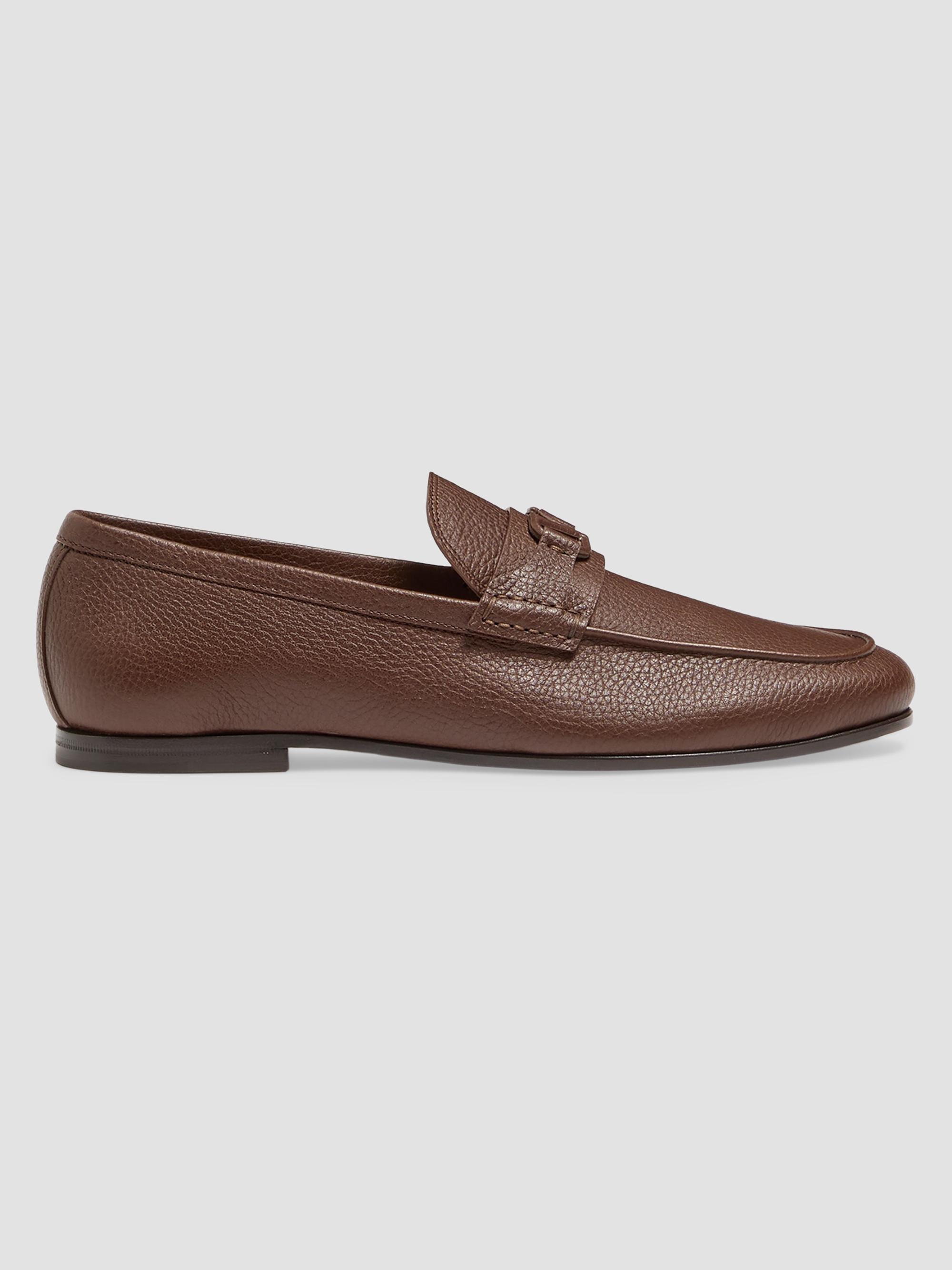 Valentino Garavani Men's VLogo Signature Deer Leather Loafers - Brown | Thumbnail 8