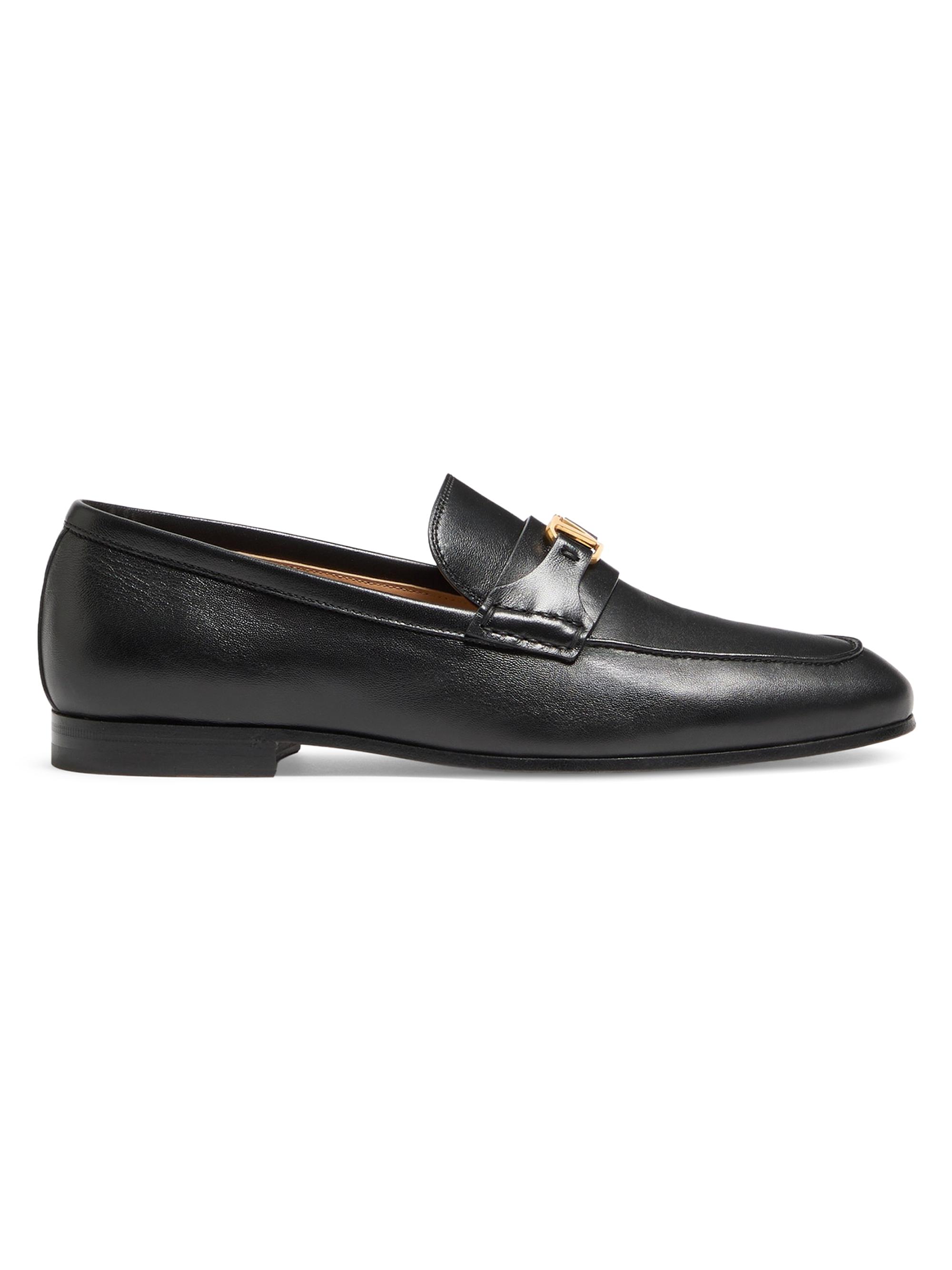 Valentino Garavani Men's VLogo Signature Nappa Leather Loafers - Black