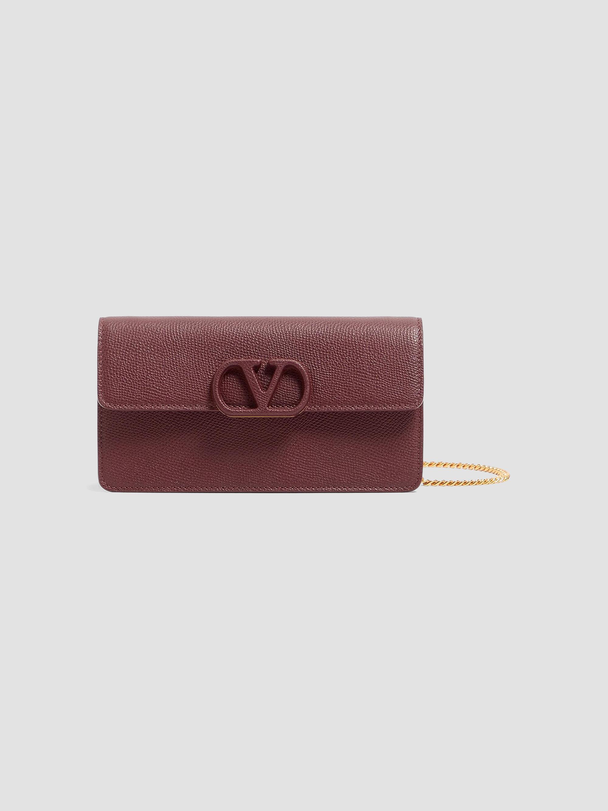 Valentino Garavani VLogo Signature Grainy Calfskin Wallet with