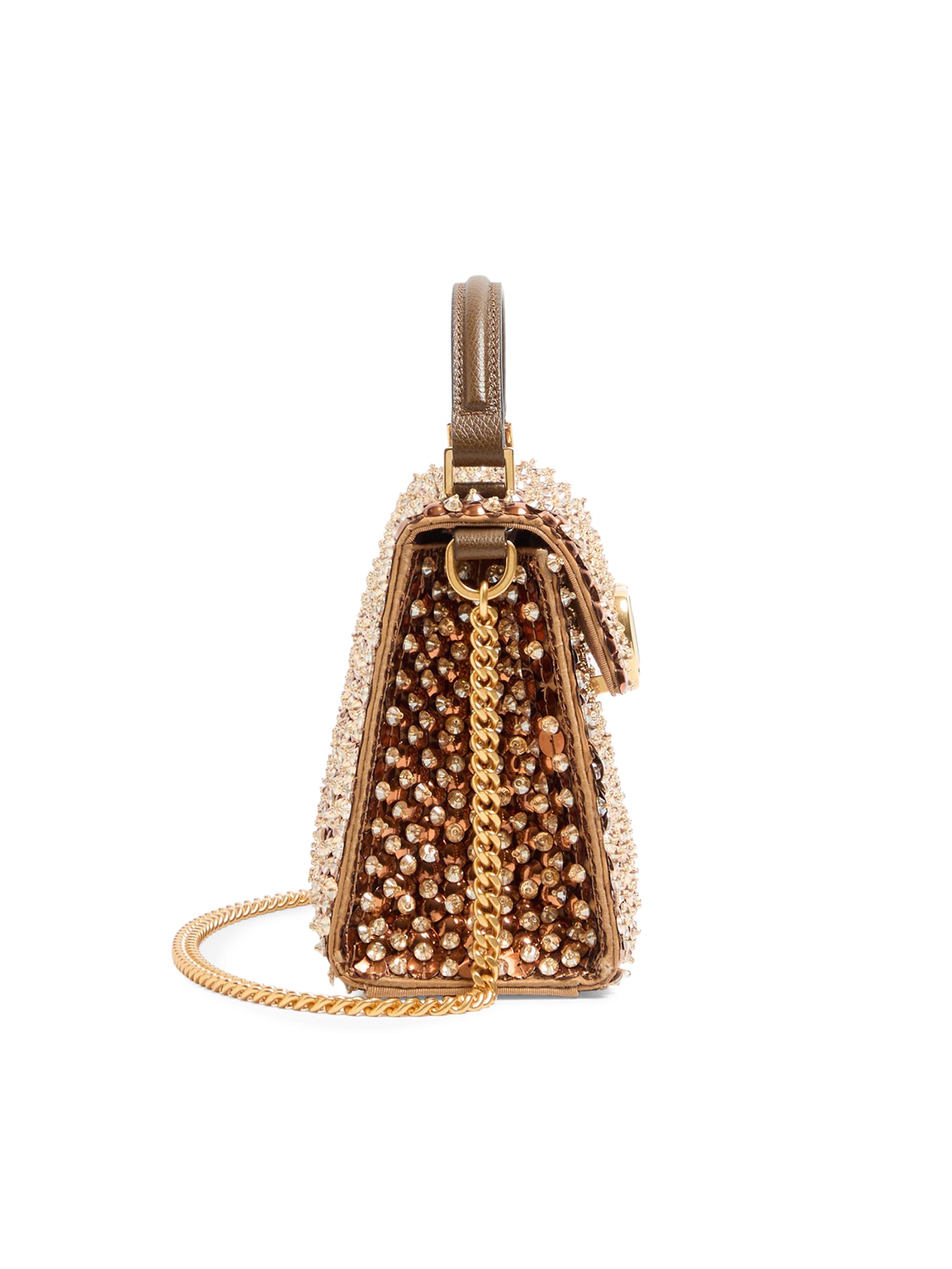Valentino Garavani Women's V-Sling Embroidered Mini Top Handle Handbag - Gold | Thumbnail 3