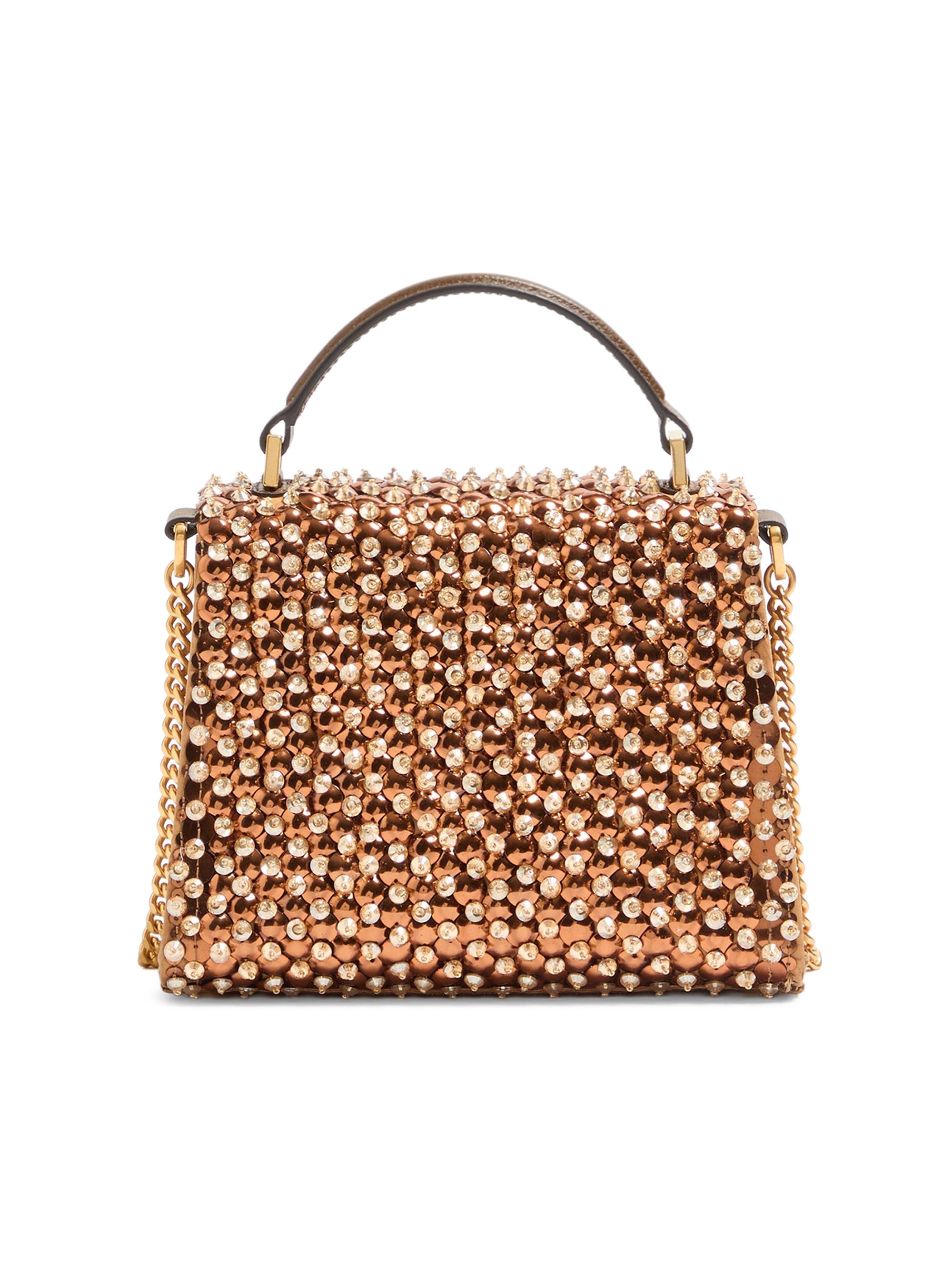 Valentino Garavani Women's V-Sling Embroidered Mini Top Handle Handbag - Gold | Thumbnail 4