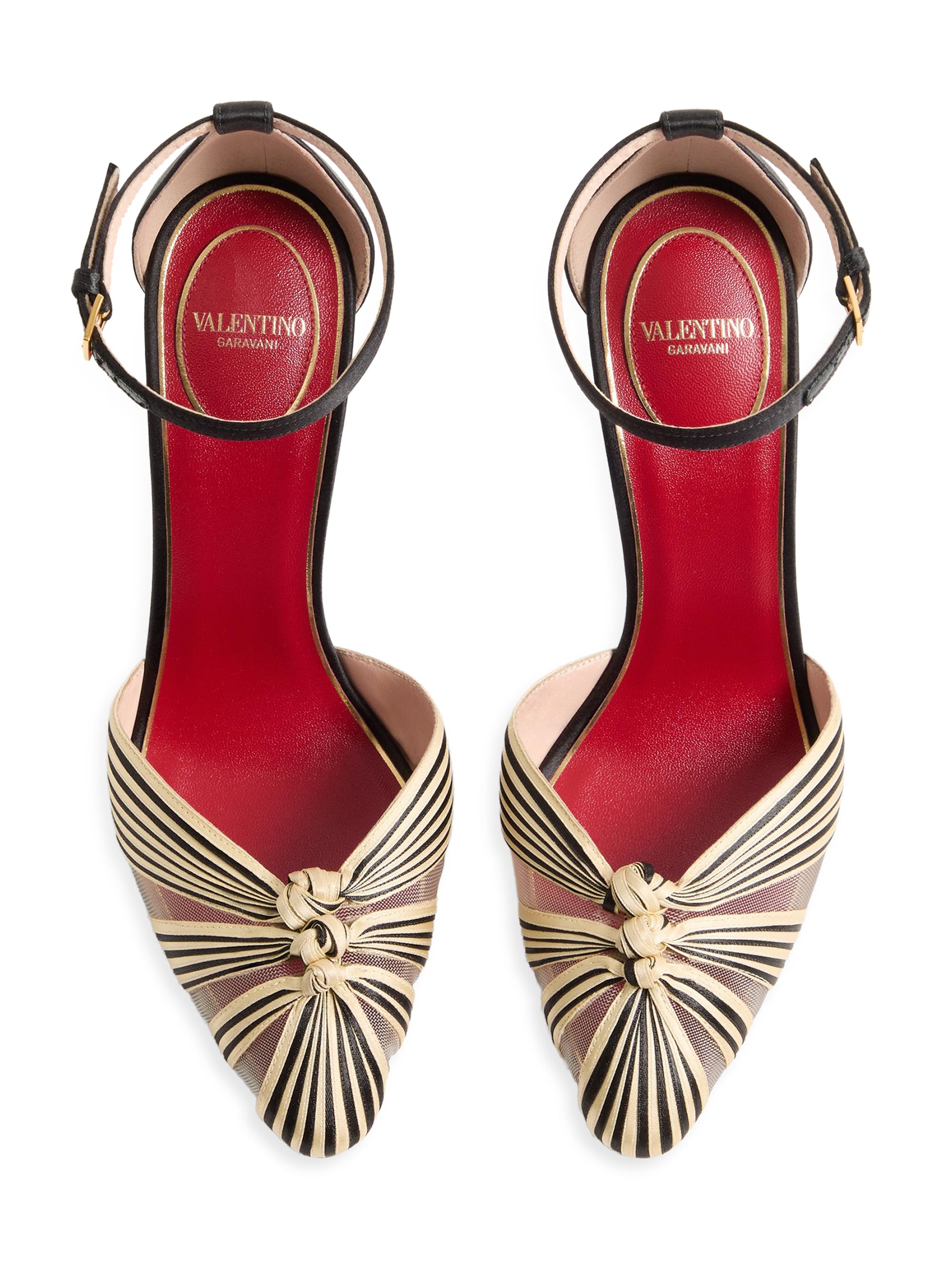 VALENTINO GARAVANI レース　リボン パンプス RG153 Valentino Garavani Annine Satin 100MM Pumps | Saks Fifth Avenue