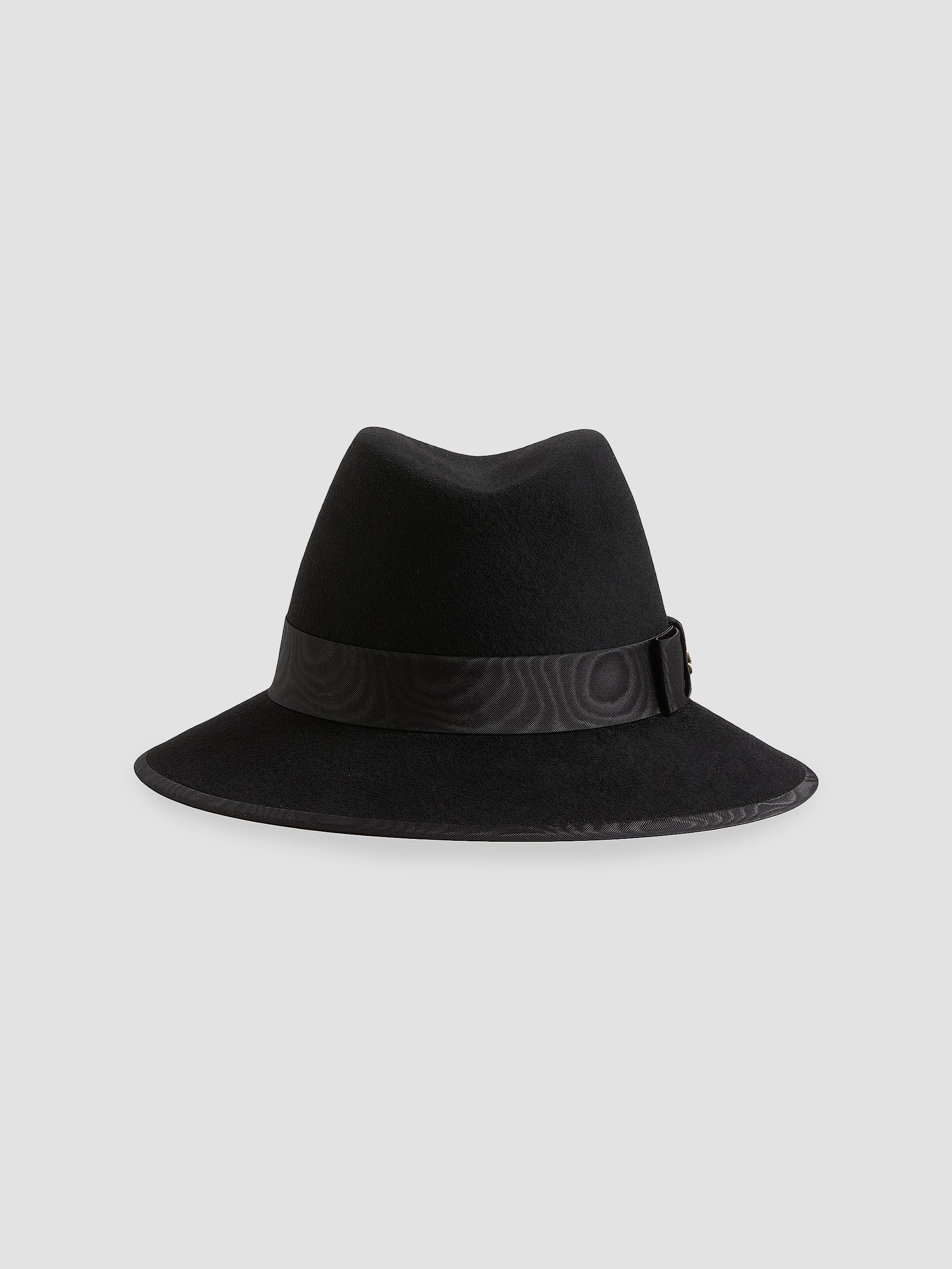 Valentino Garavani VLogo Signature Felt Hat with Moiré Ribbon