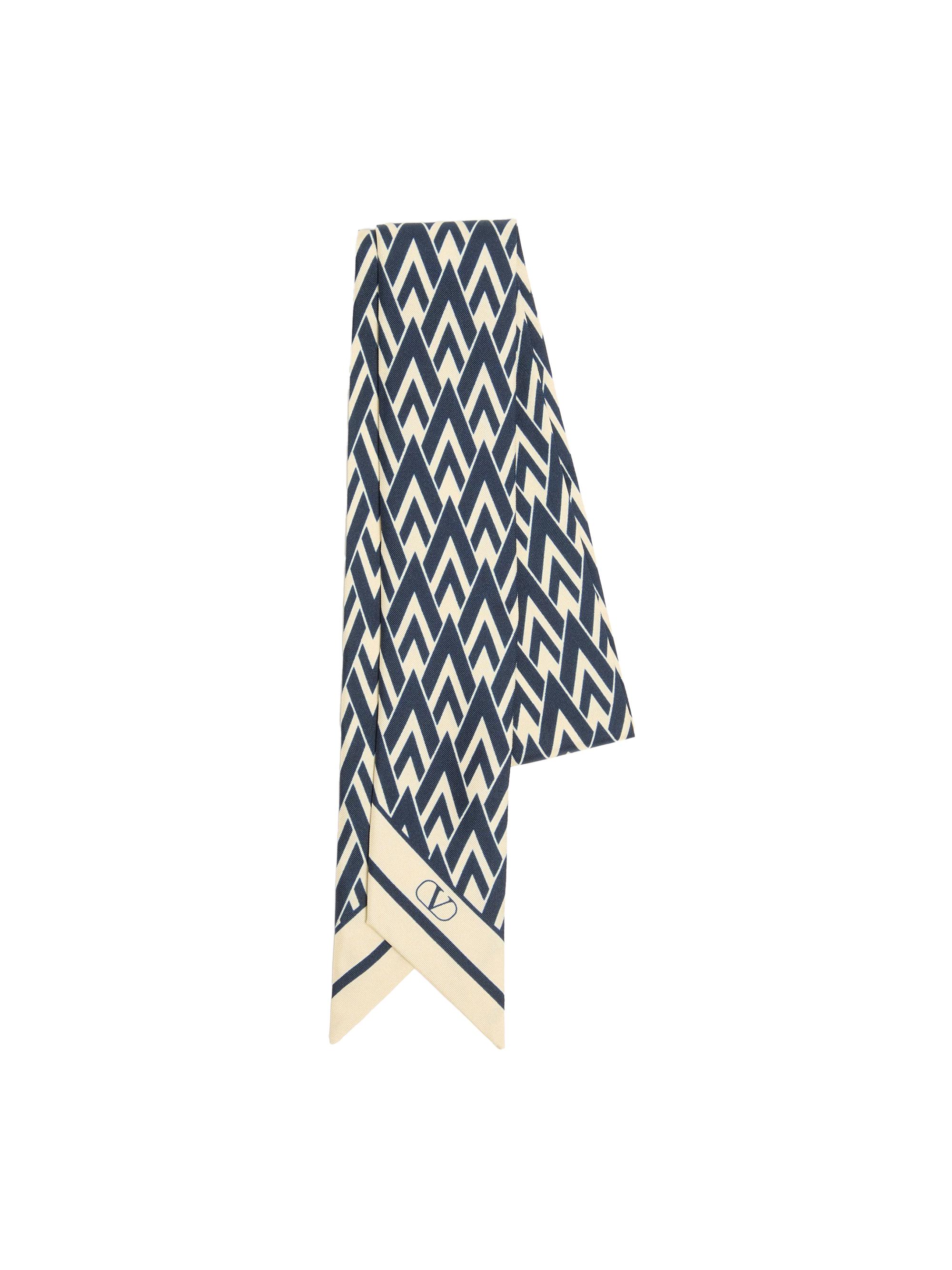 Valentino Garavani Women's Toute La V Silk Bandeau Scarf - Navy