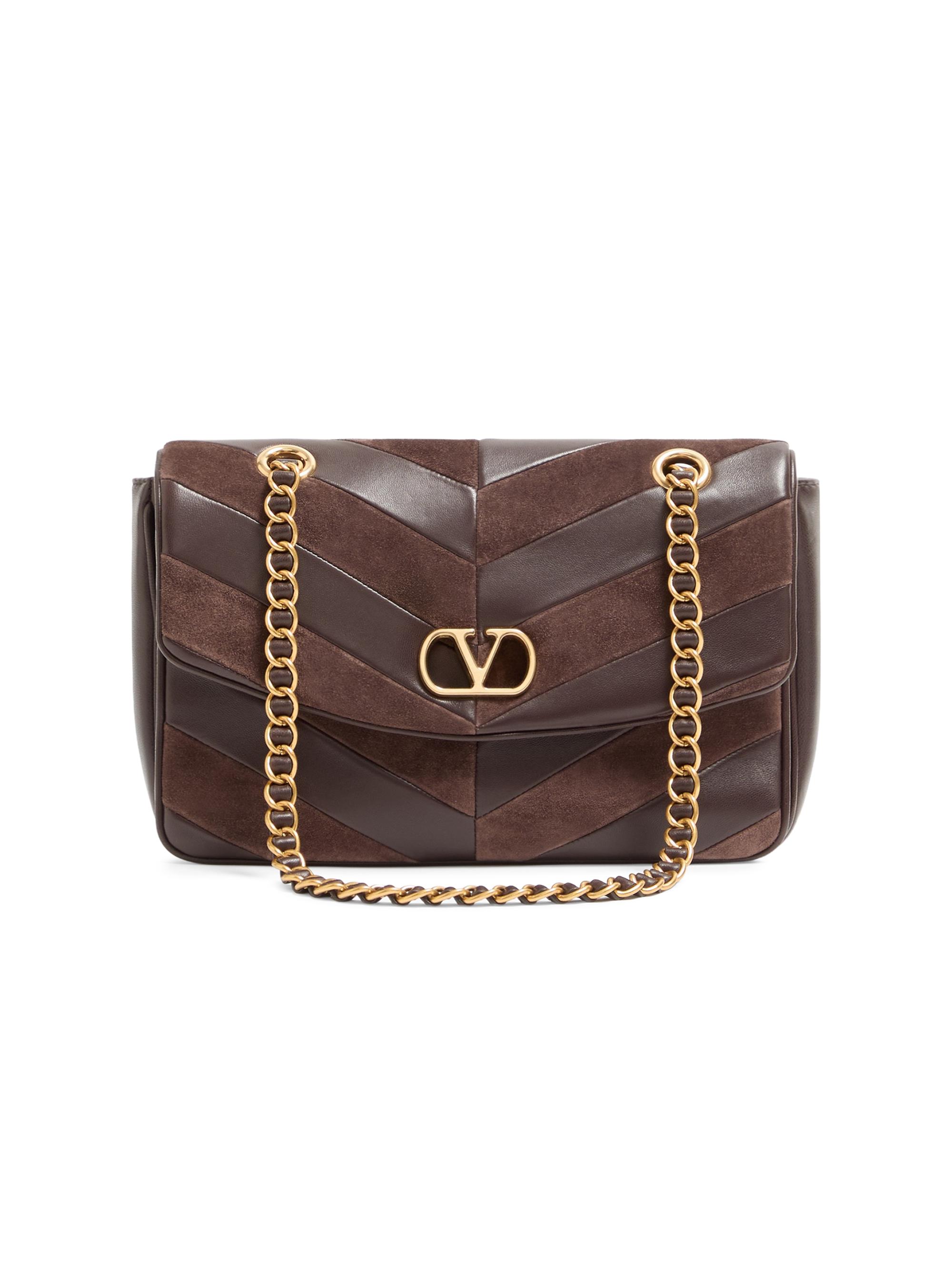 Valentino Garavani Women's Djuna Shoulder Bag in Suede and Nappa - Red