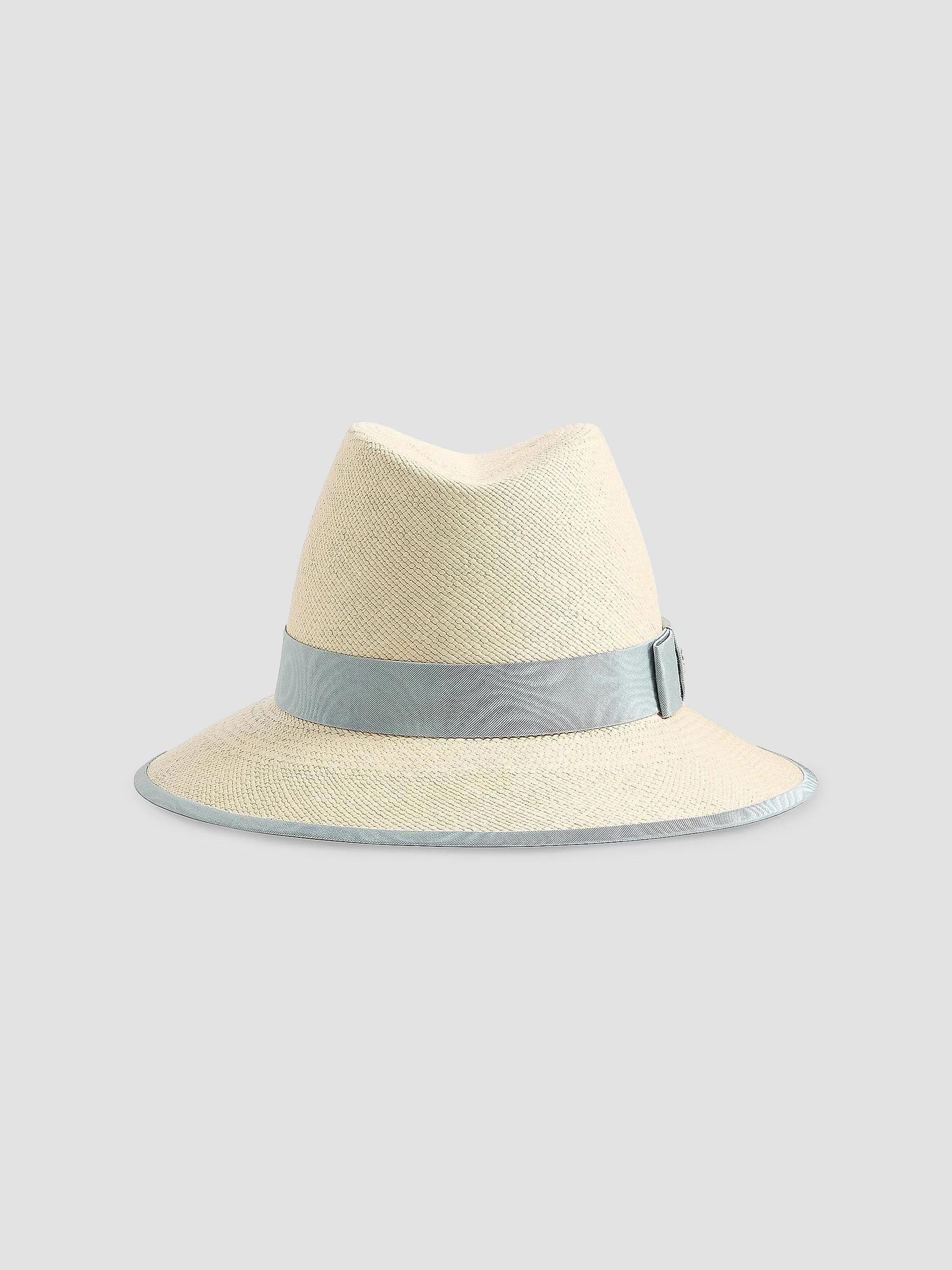 Brand New Rag and Bone Natural Canvas Brim Fedora Hat rag & bone Floppy Brim Straw & Canvas Fedora | Saks Fifth Avenue main image 2