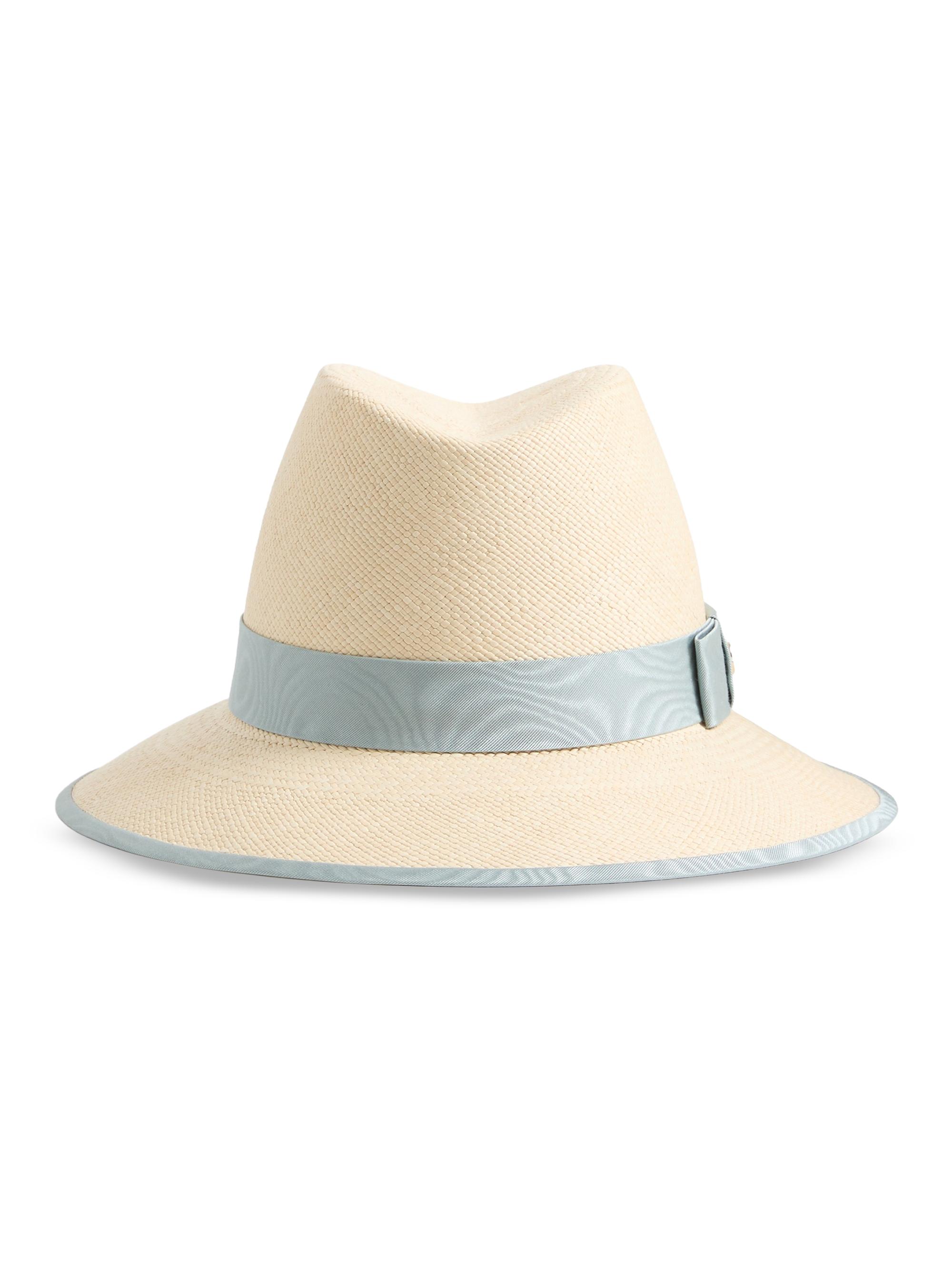 Valentino Garavani Women's VLogo Signature Straw Hat with Moiré Ribbon - Natural Black