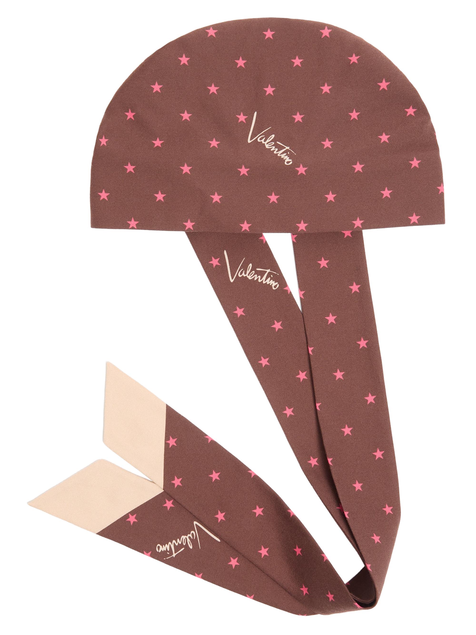 Valentino Garavani Women's Stelline E Firma Starry Silk and Cotton Headband - Chocolate Beige