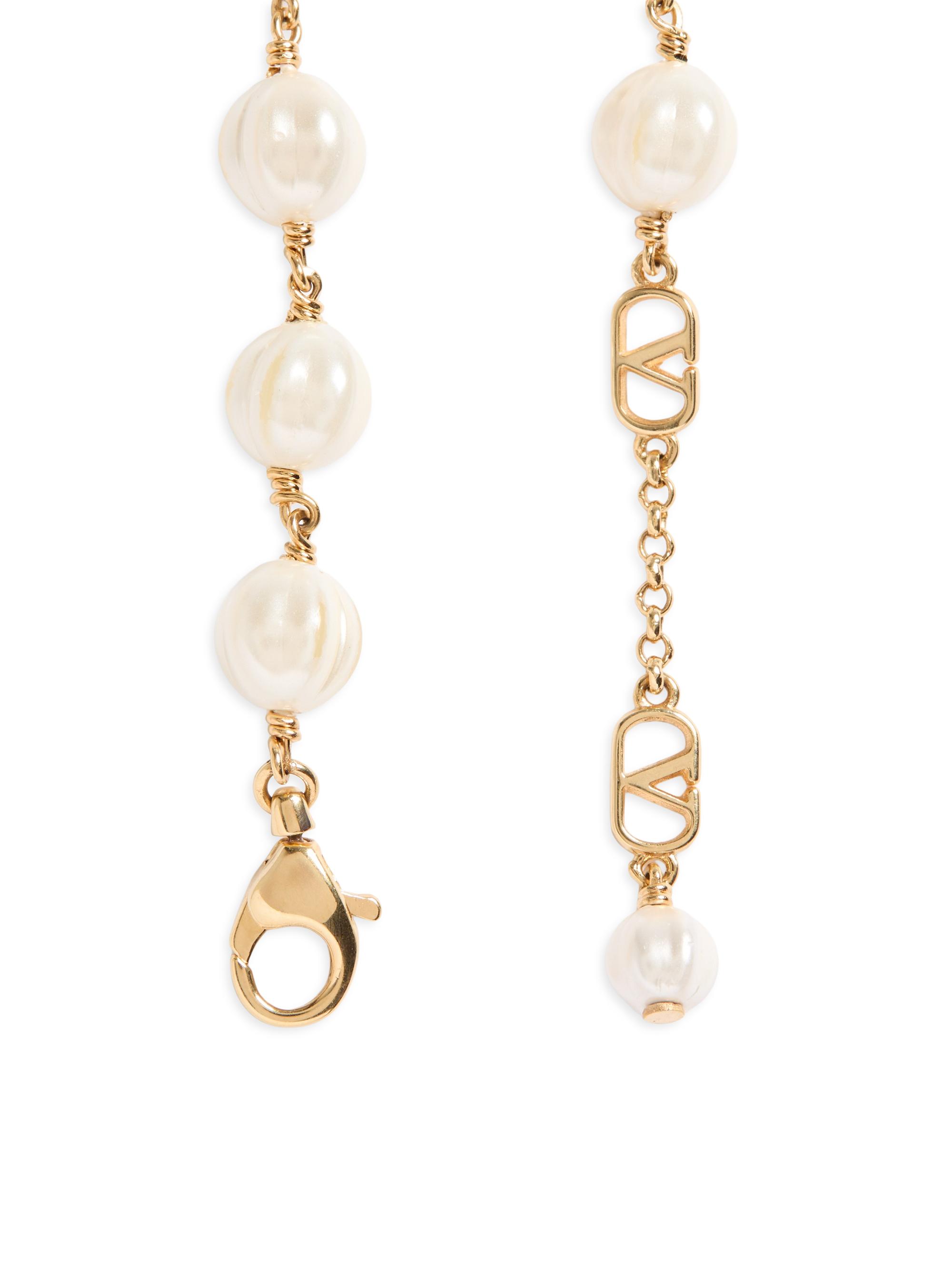 Valentino Garavani VLogo Signature Bracelet in Metal with Glass