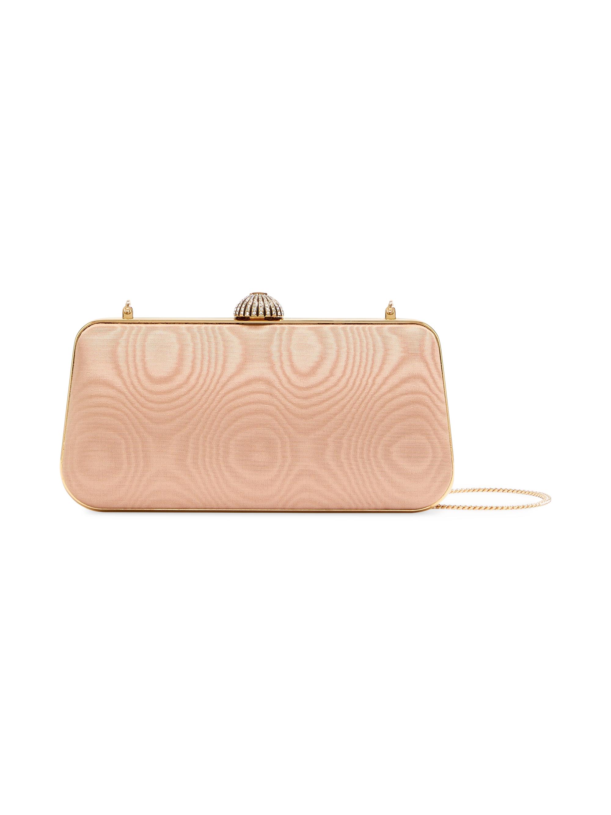 Valentino Garavani Women's Carry Secrets Minaudiere Clutch in Moiré Fabric - Beige