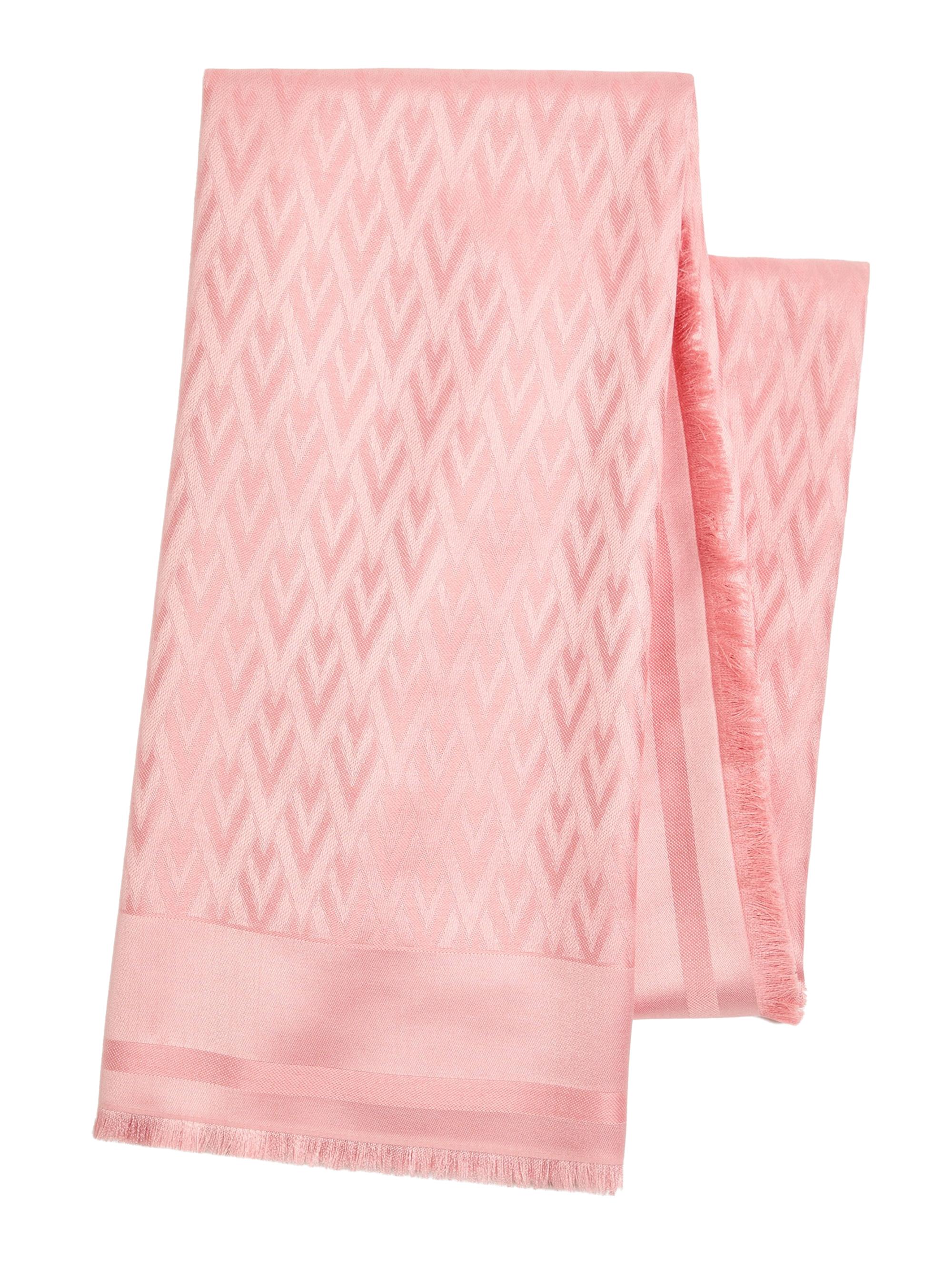 Valentino Garavani Women's Toute La V Wool and Silk Shawl - Pink