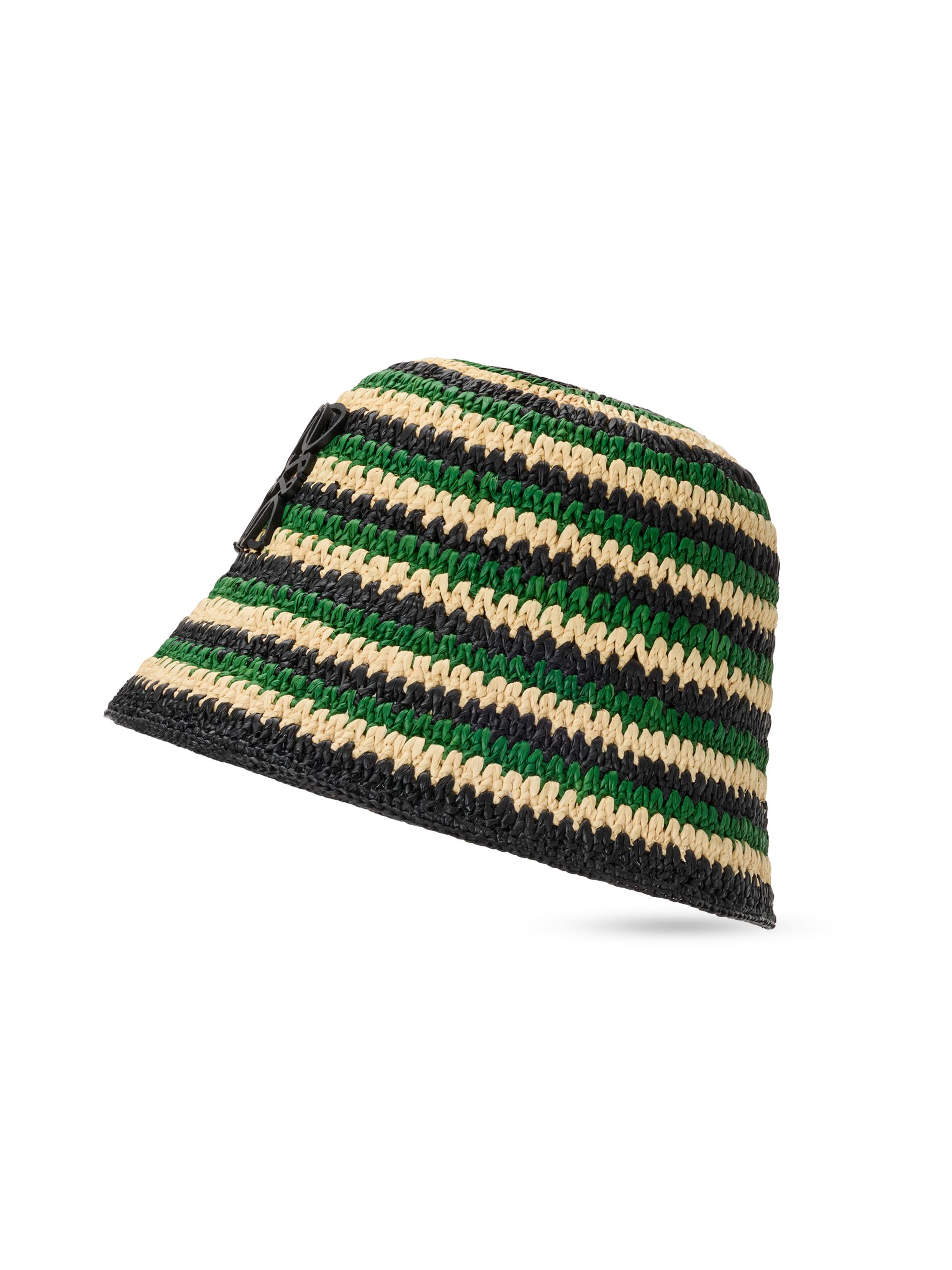 LOEWE LOEWE x Paula's Ibiza Anagram Striped Raffia Bucket Hat