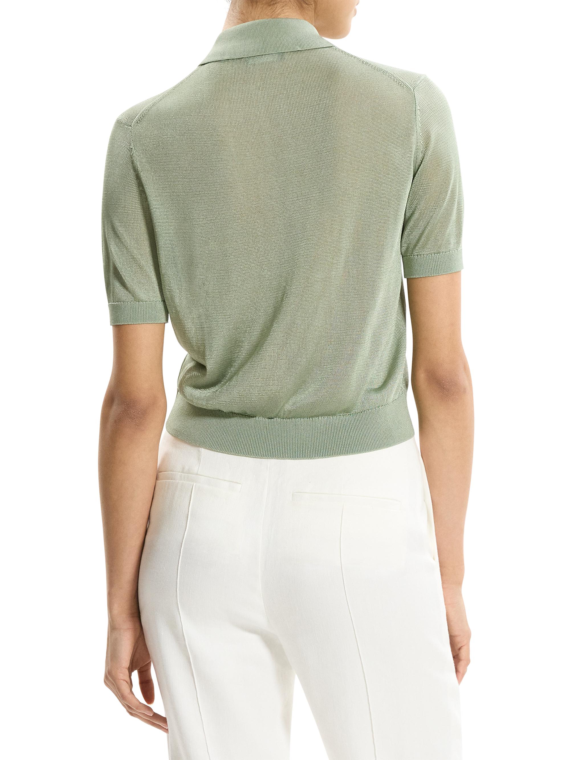 Theory Sheer Knit Polo Shirt | Saks Fifth Avenue