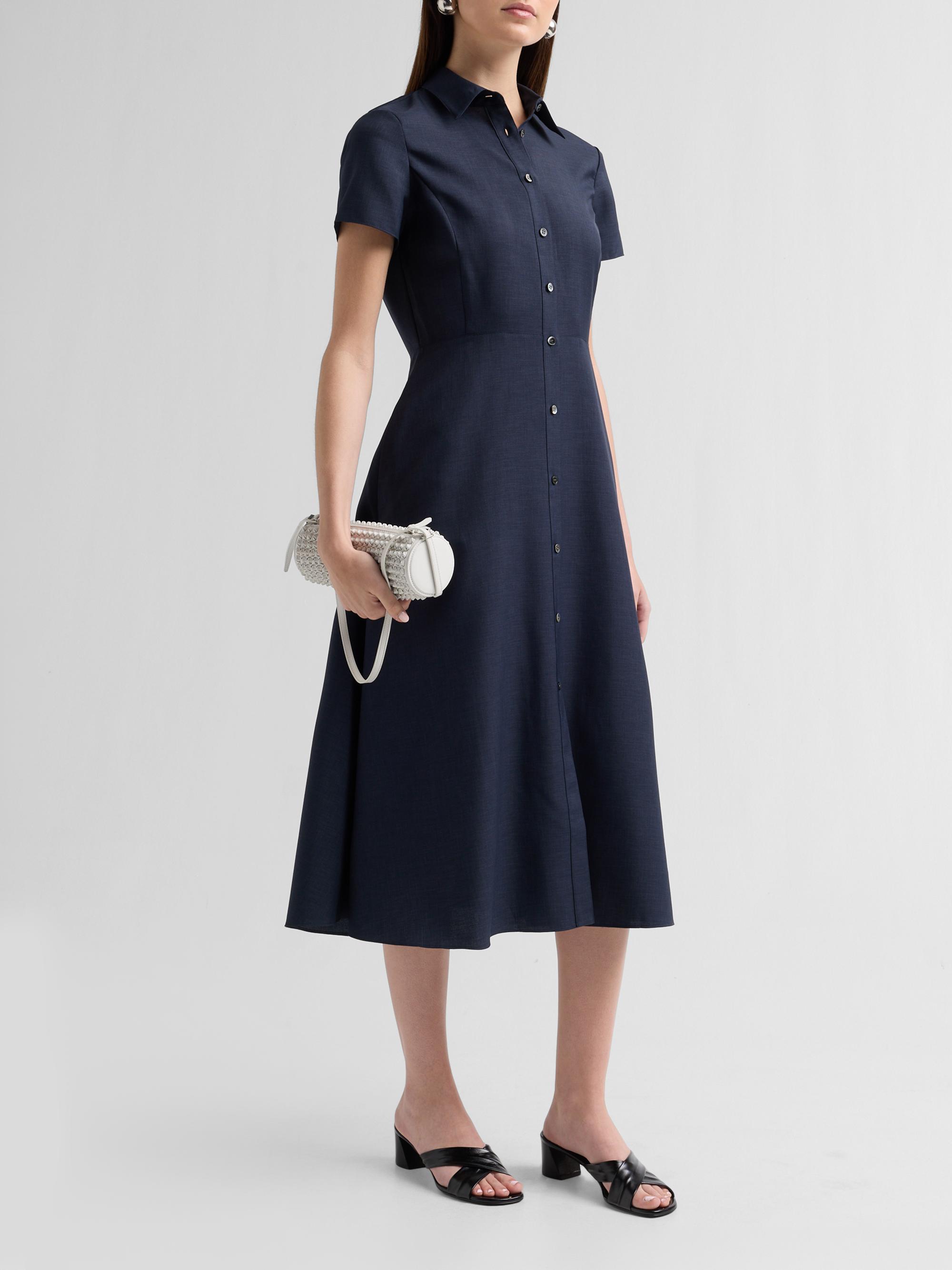Theory Short-Sleeve Midi-Shirtdress | Saks Fifth Avenue