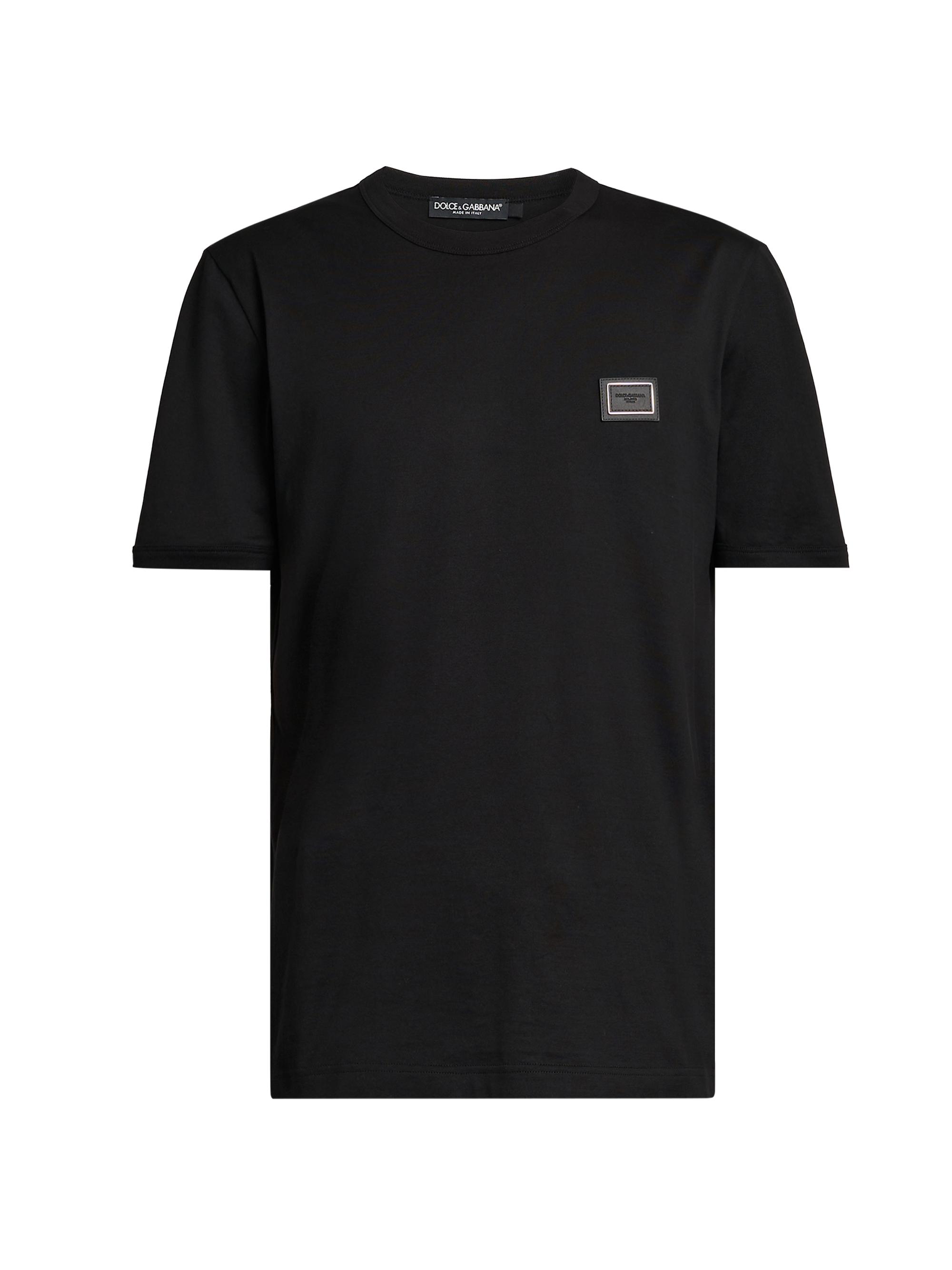 Dolce & Gabbana Men's Logo Patch Cotton T-Shirt - Nero