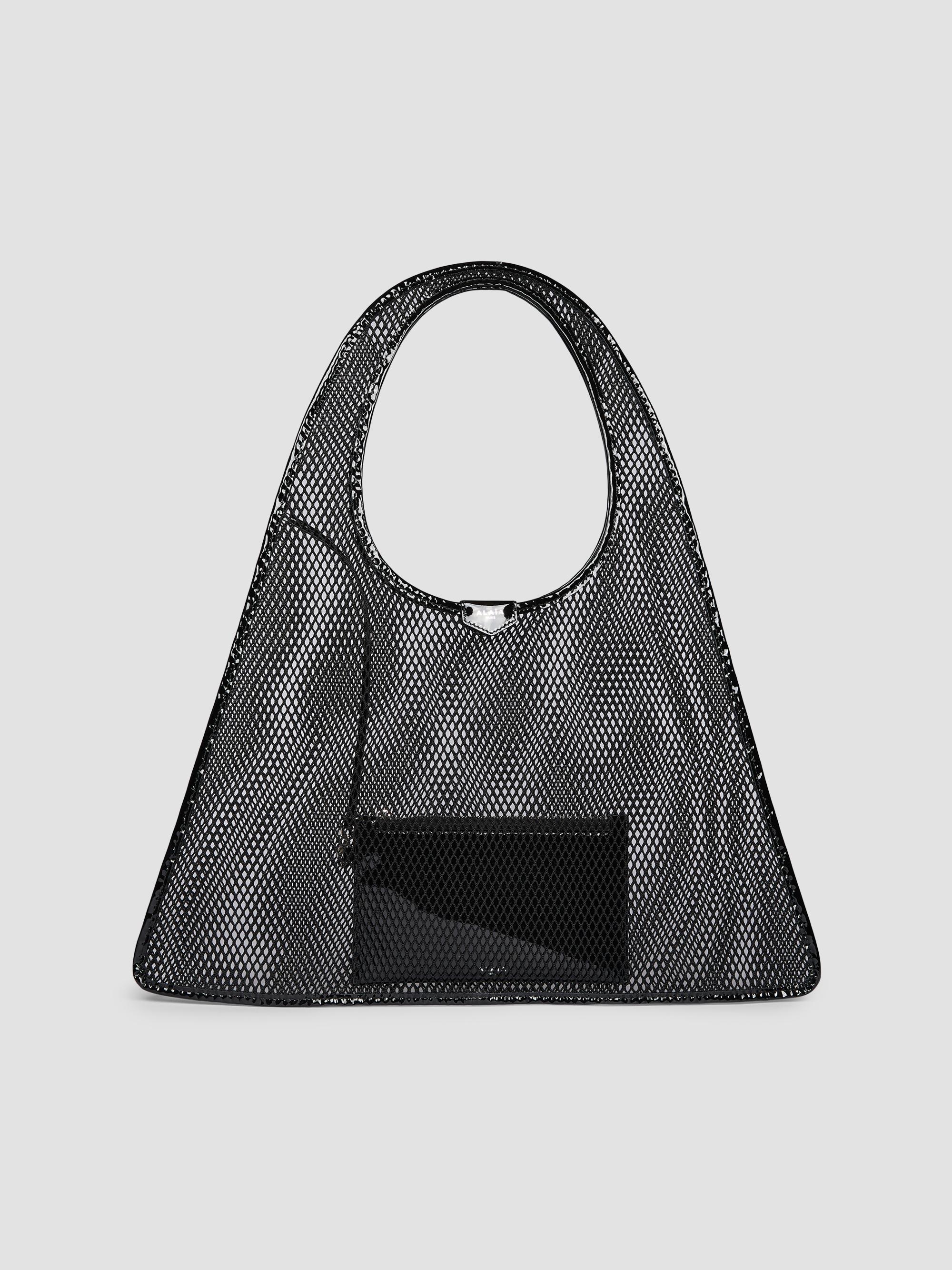 ALAIA Women's One Piece Mesh Hobo Bag - Black | Thumbnail 6