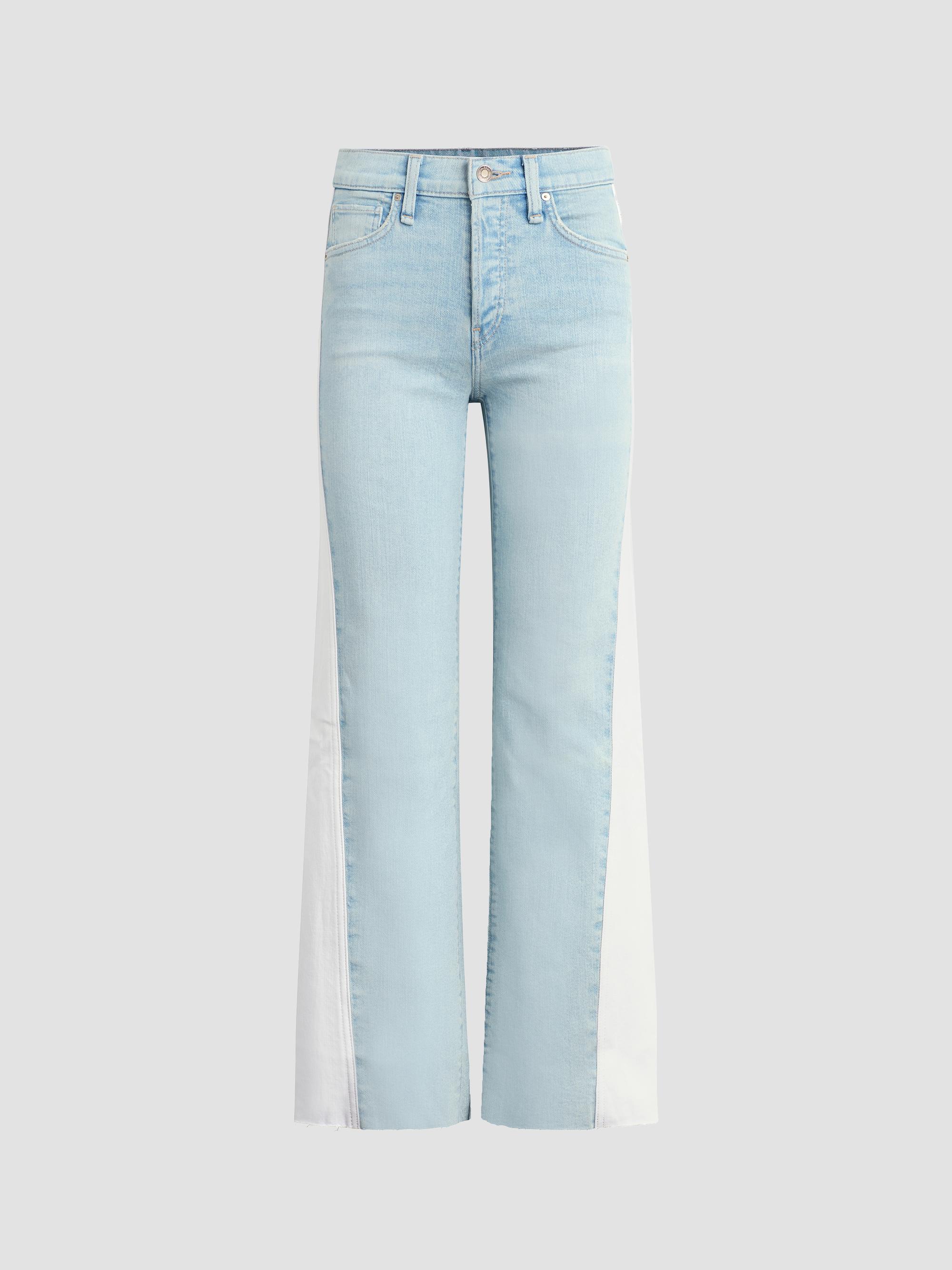 Hudson Jeans Women's Rosie Spliced Wide-Leg Ankle Jeans - Ice Out