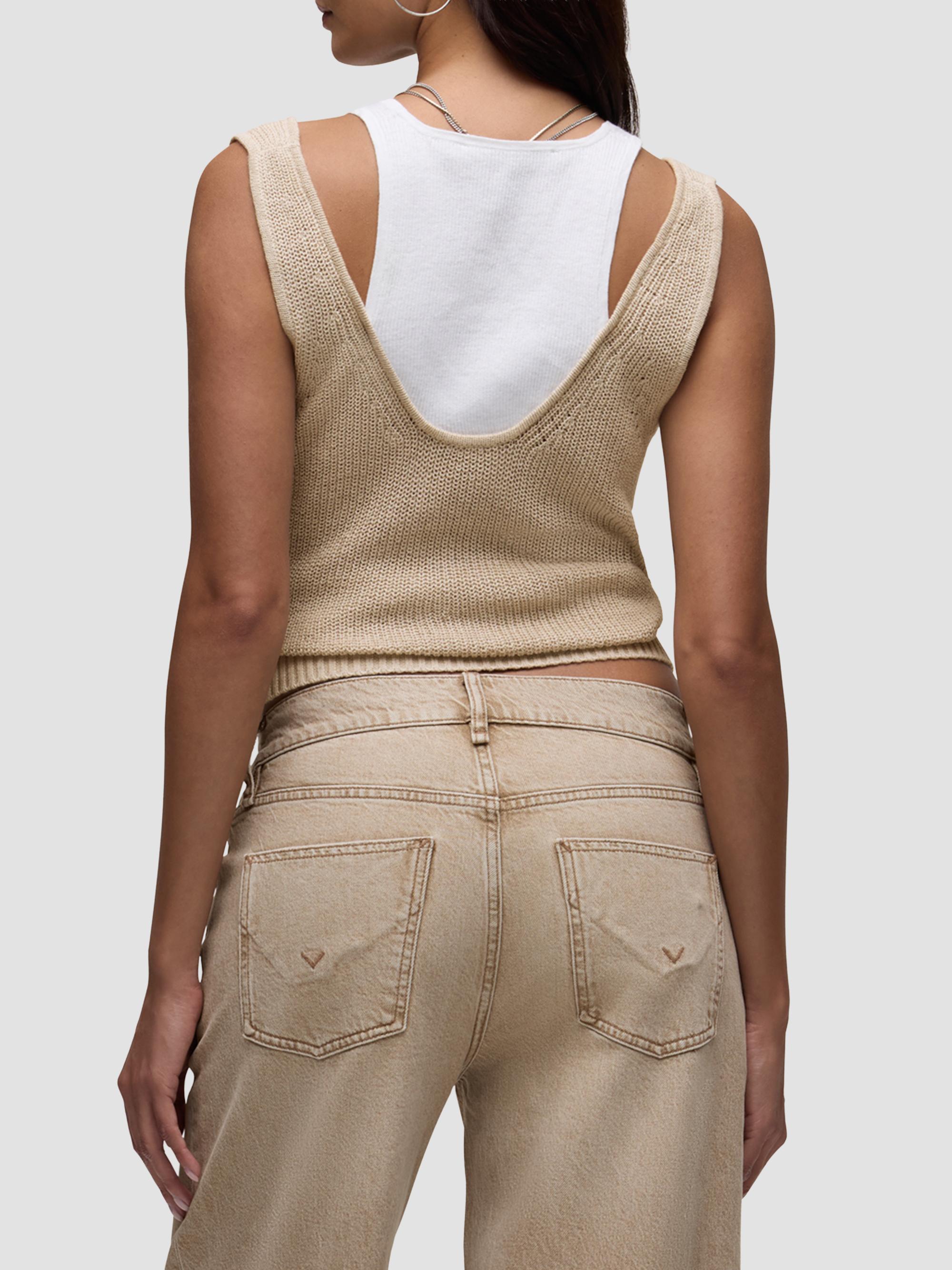 Hudson Jeans Women's Layered Sweater Tank - Oatmeal | Thumbnail 6