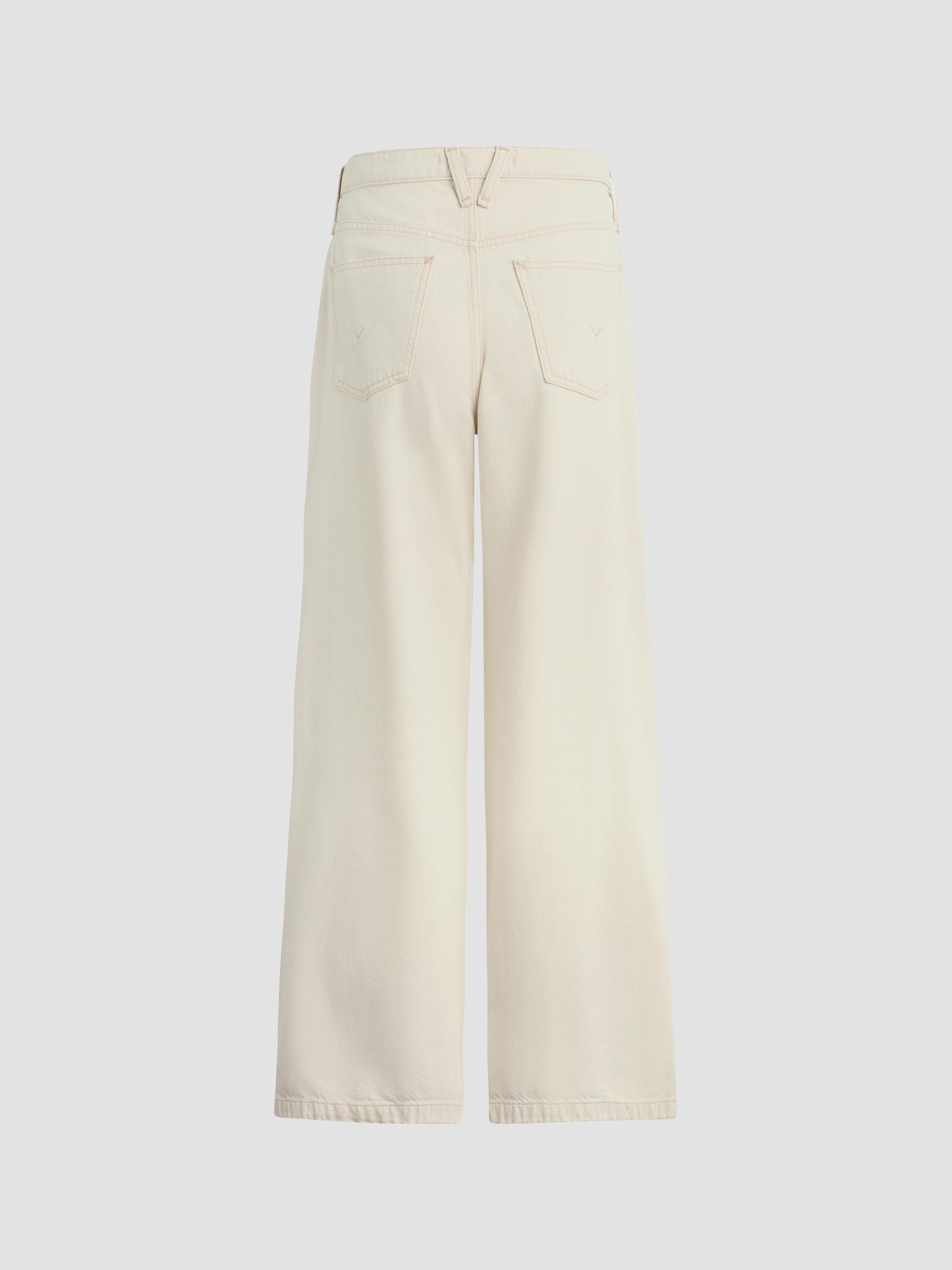 Hudson Jeans Women's Jodie Loose-Fit Wide-Leg Jeans - Ecru | Thumbnail 3