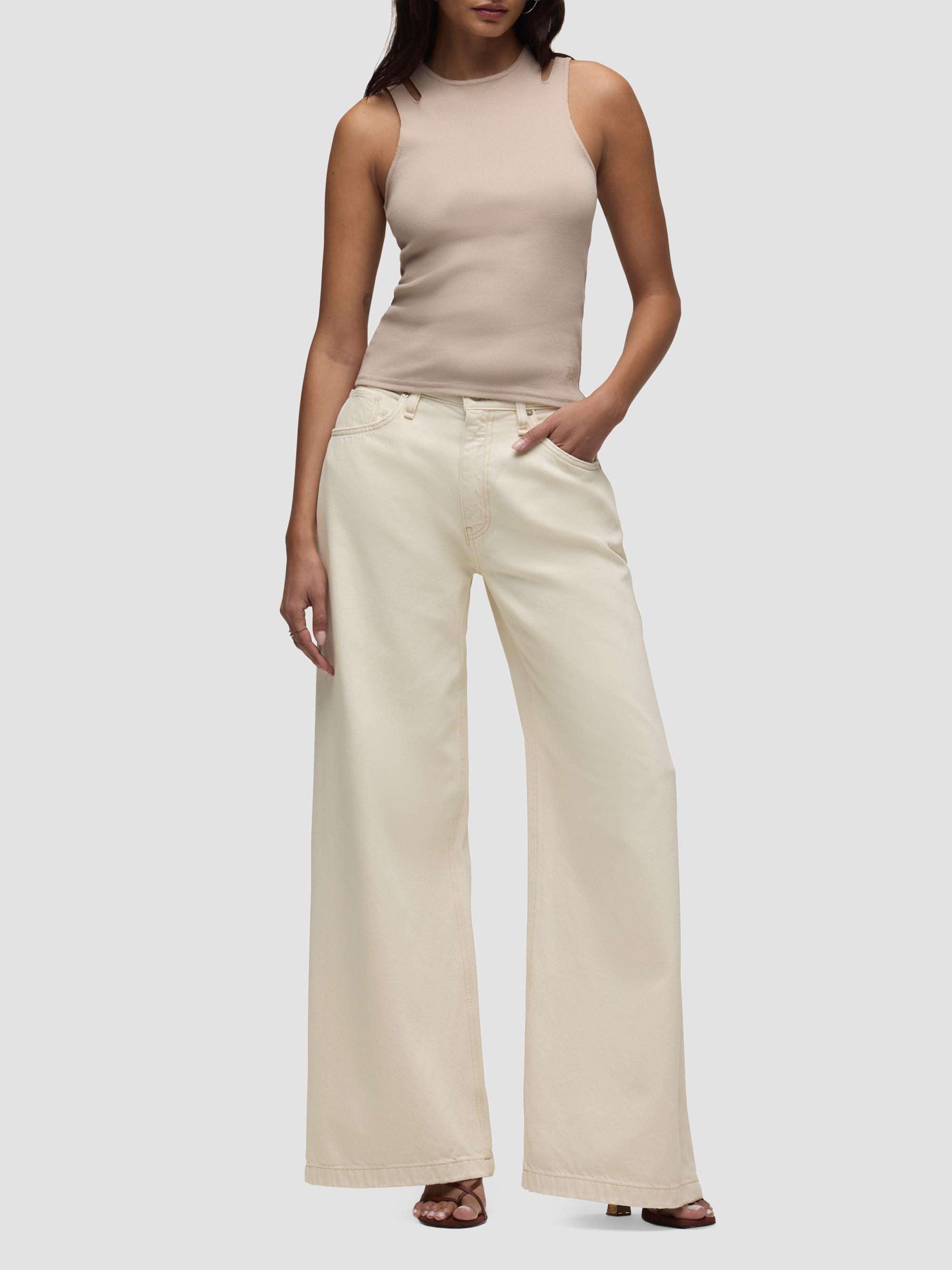 Hudson Jeans Women's Jodie Loose-Fit Wide-Leg Jeans - Ecru | Thumbnail 2
