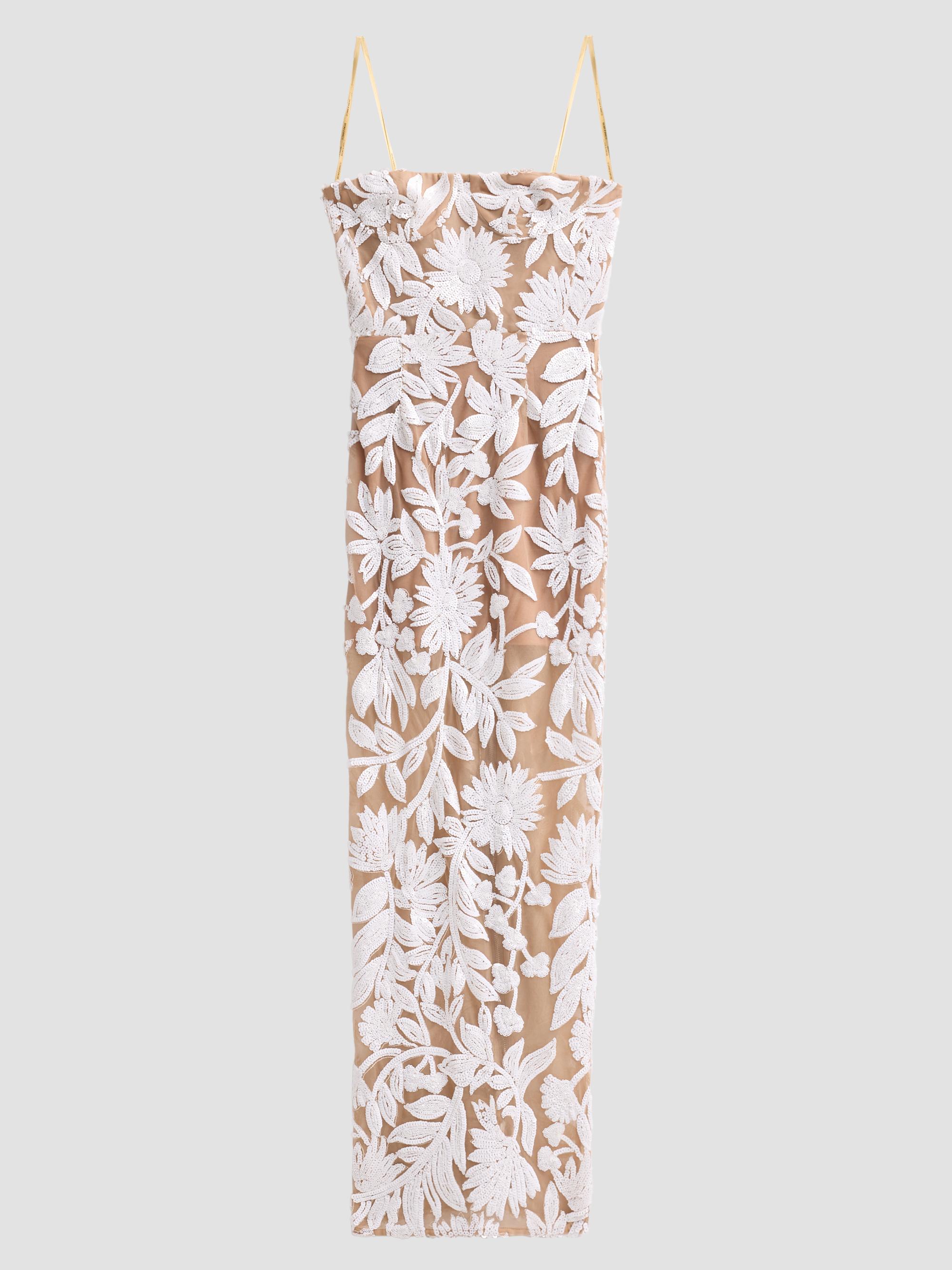 Bronx Banco Women's Dahlia Strapless Maxi Dress - White Silver | Thumbnail 6