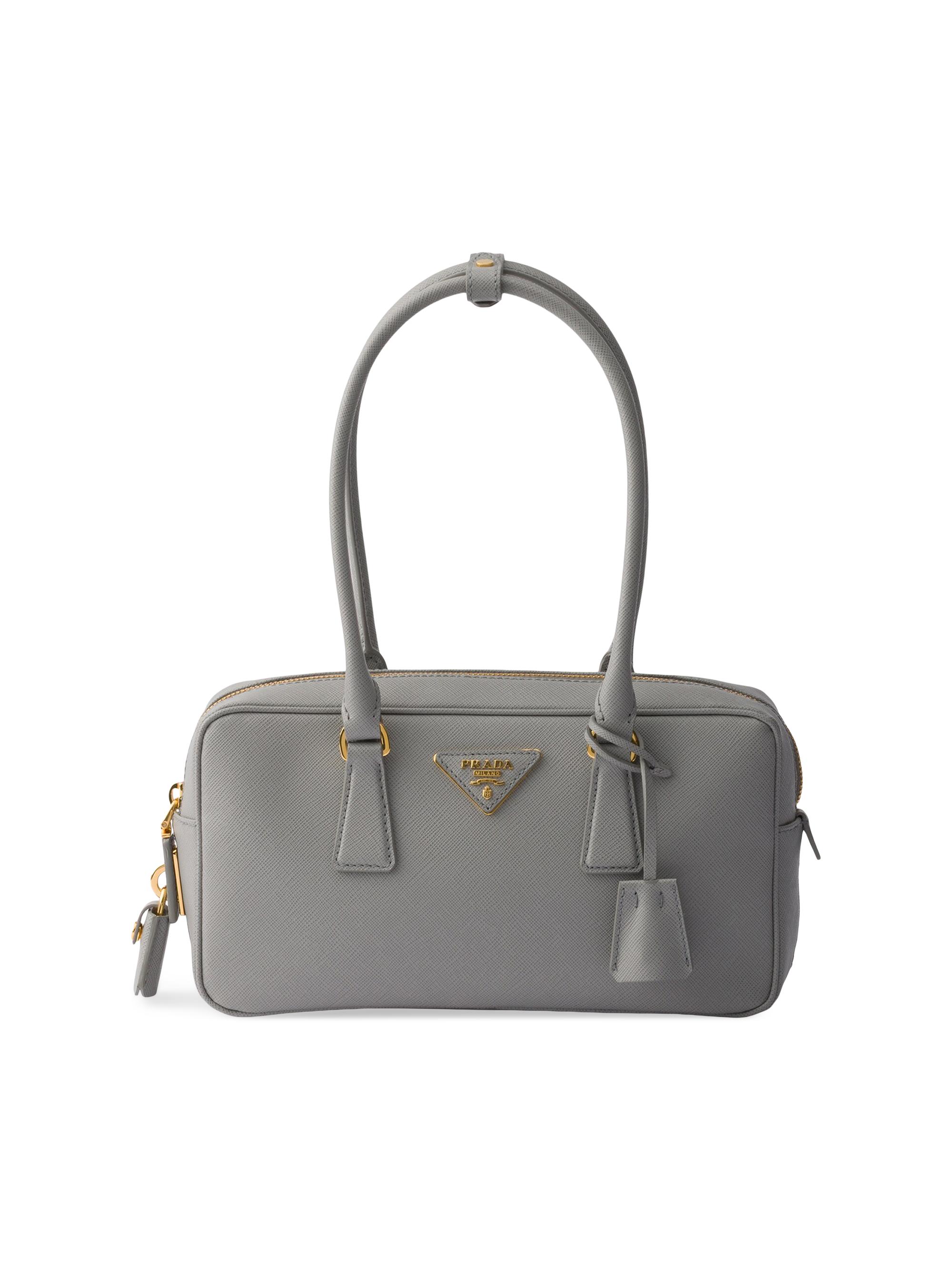 Prada Women's  Saffiano Leather Top-Handle Bag - Grey
