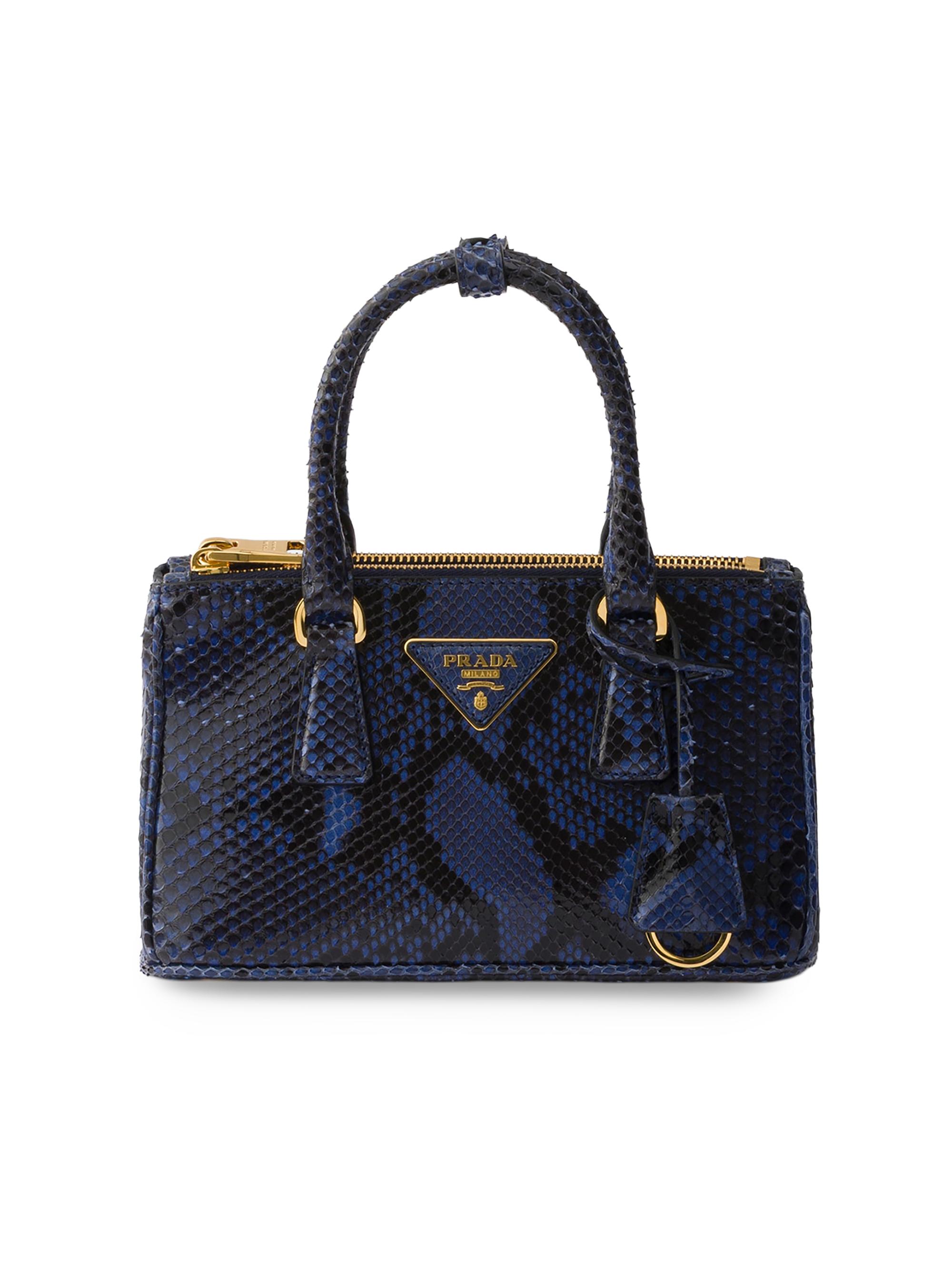 Prada Galleria Python Leather Top Handle Bag | Saks Fifth Avenue