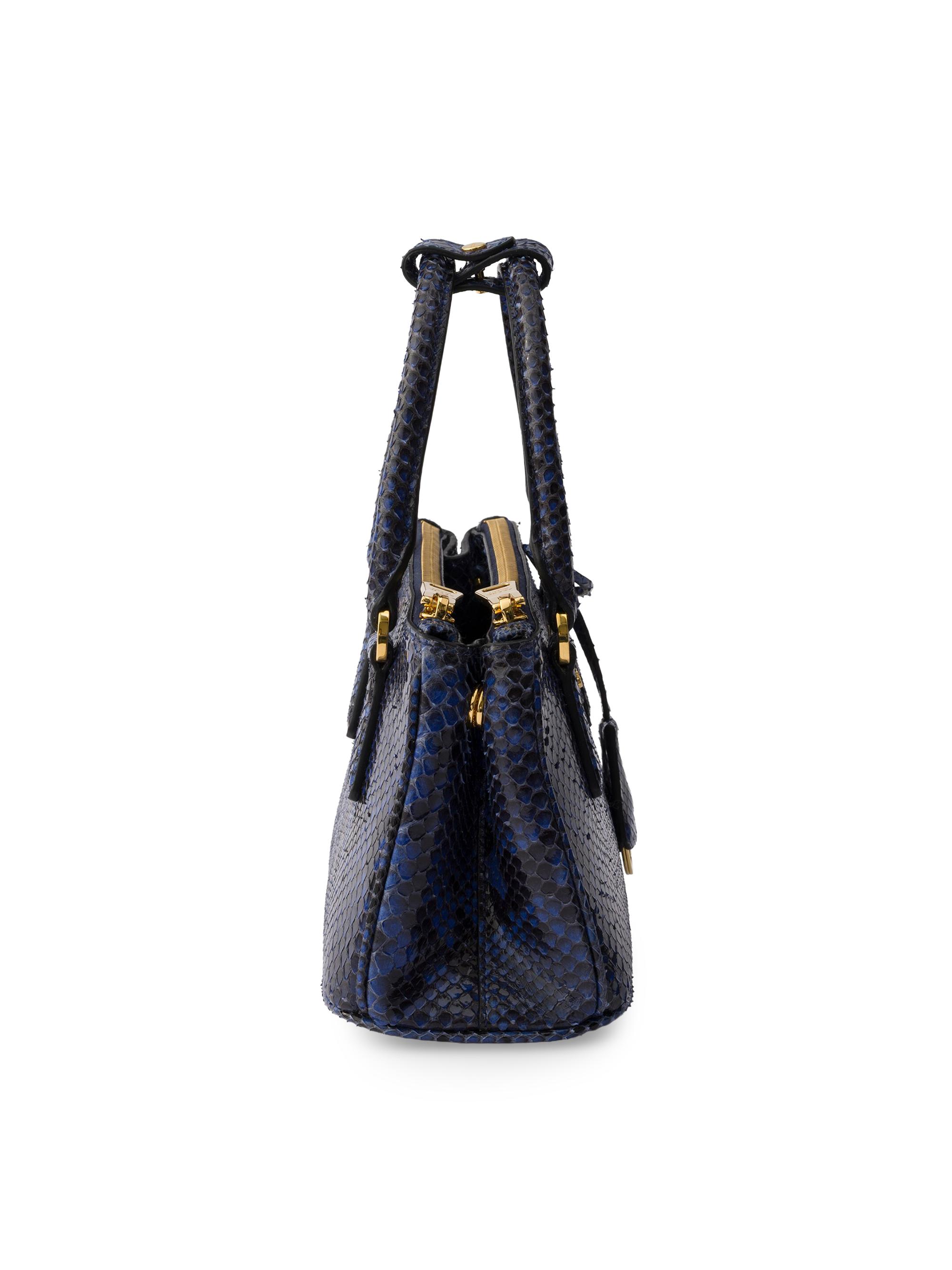 パンドラ155 PD ダークブルーバック／サイドイエロー Q2 G533 Prada Galleria Python Leather Top Handle Bag | Saks Fifth Avenue