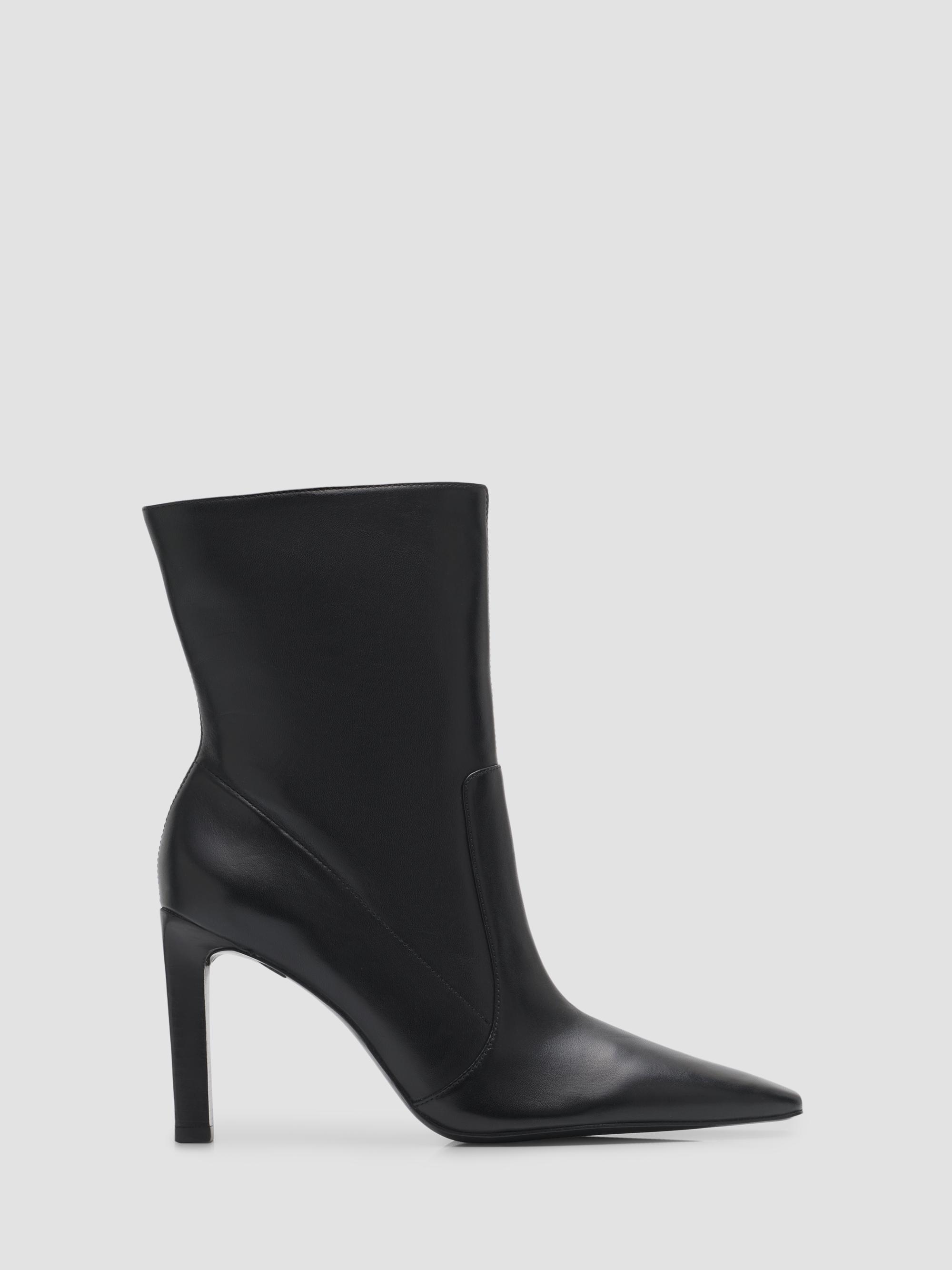 Schutz Women's Ulla 90MM Leather Booties - Black | Thumbnail 6