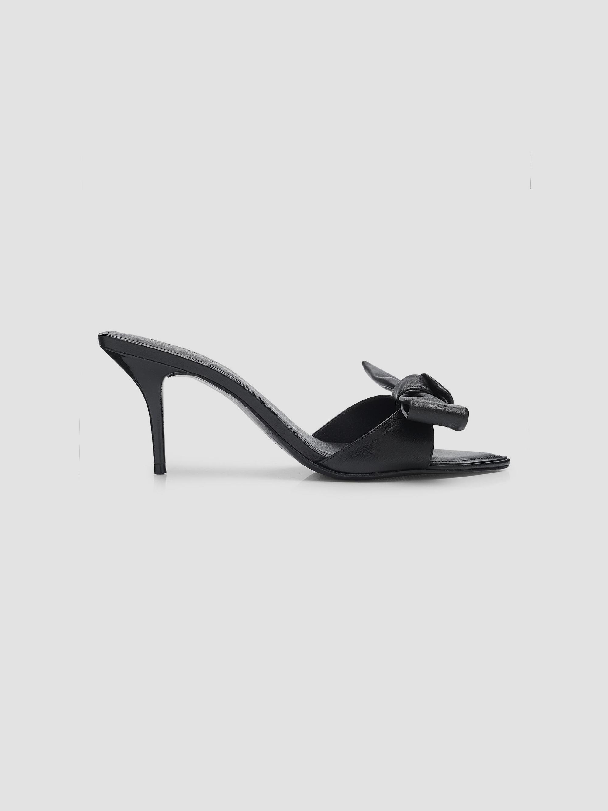 Schutz Women's Elodie Bow 75MM Sandals - Black | Thumbnail 6