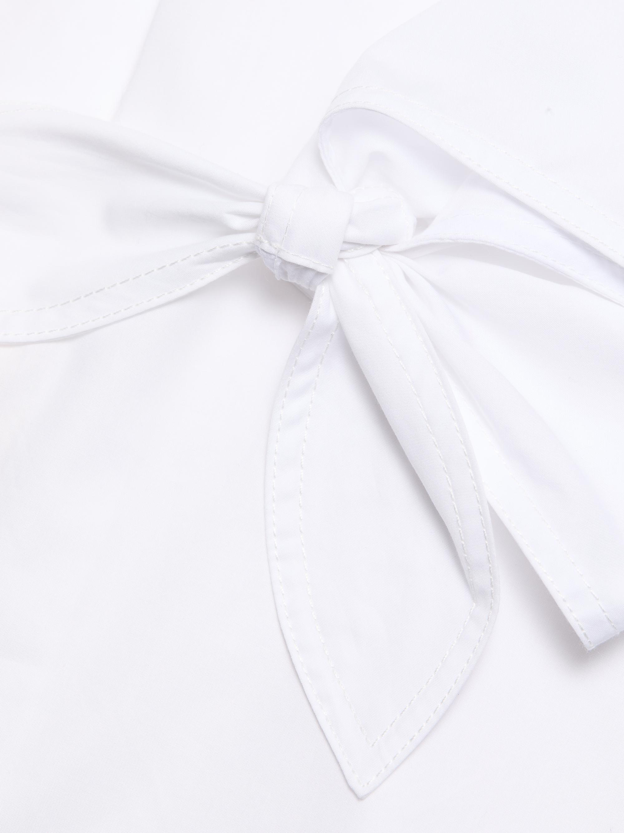 Tanya Taylor Women's Corinna Point Collar Cotton Top - Optic White | Thumbnail 7