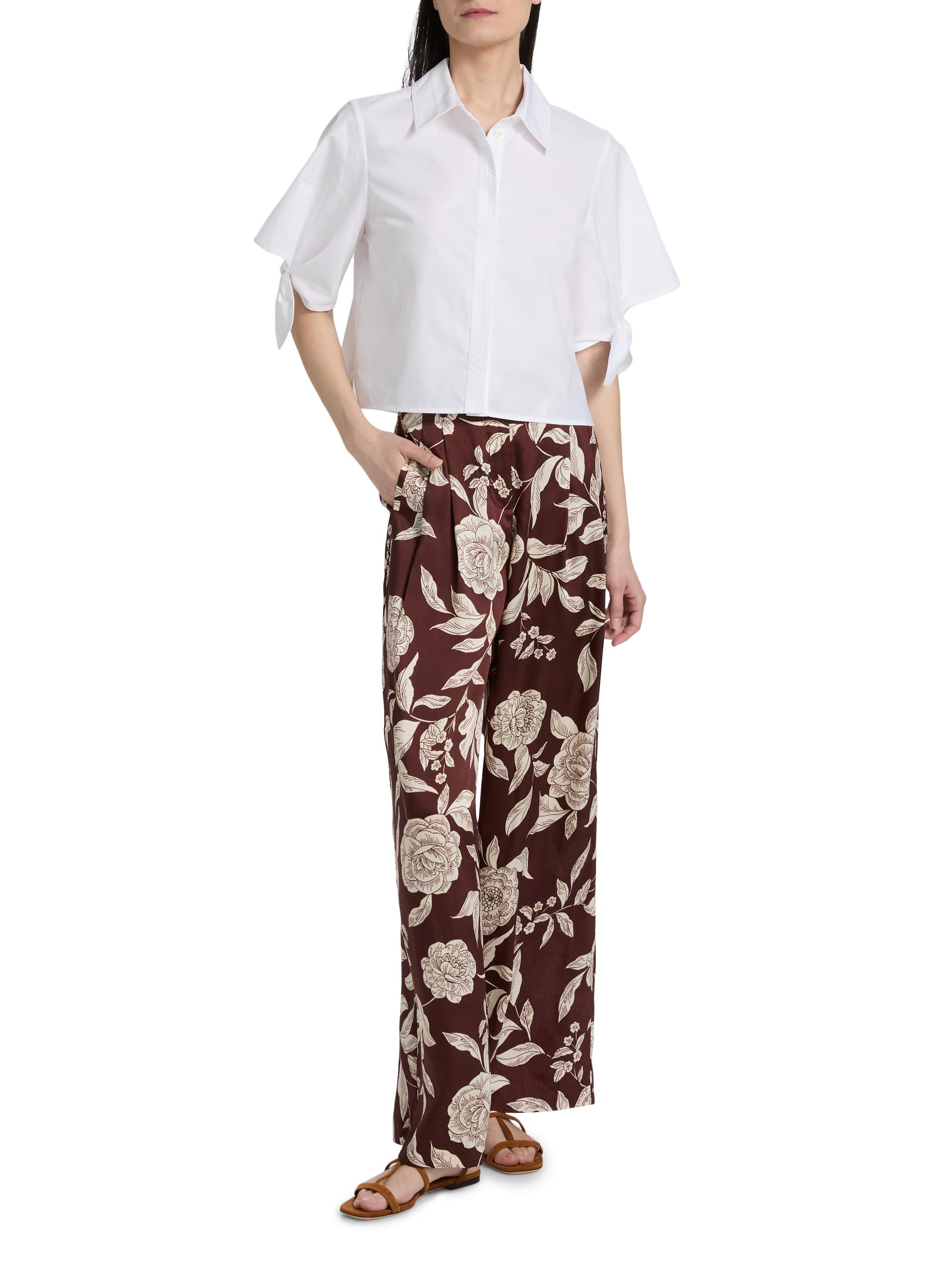 Tanya Taylor Women's Corinna Point Collar Cotton Top - Optic White | Thumbnail 2
