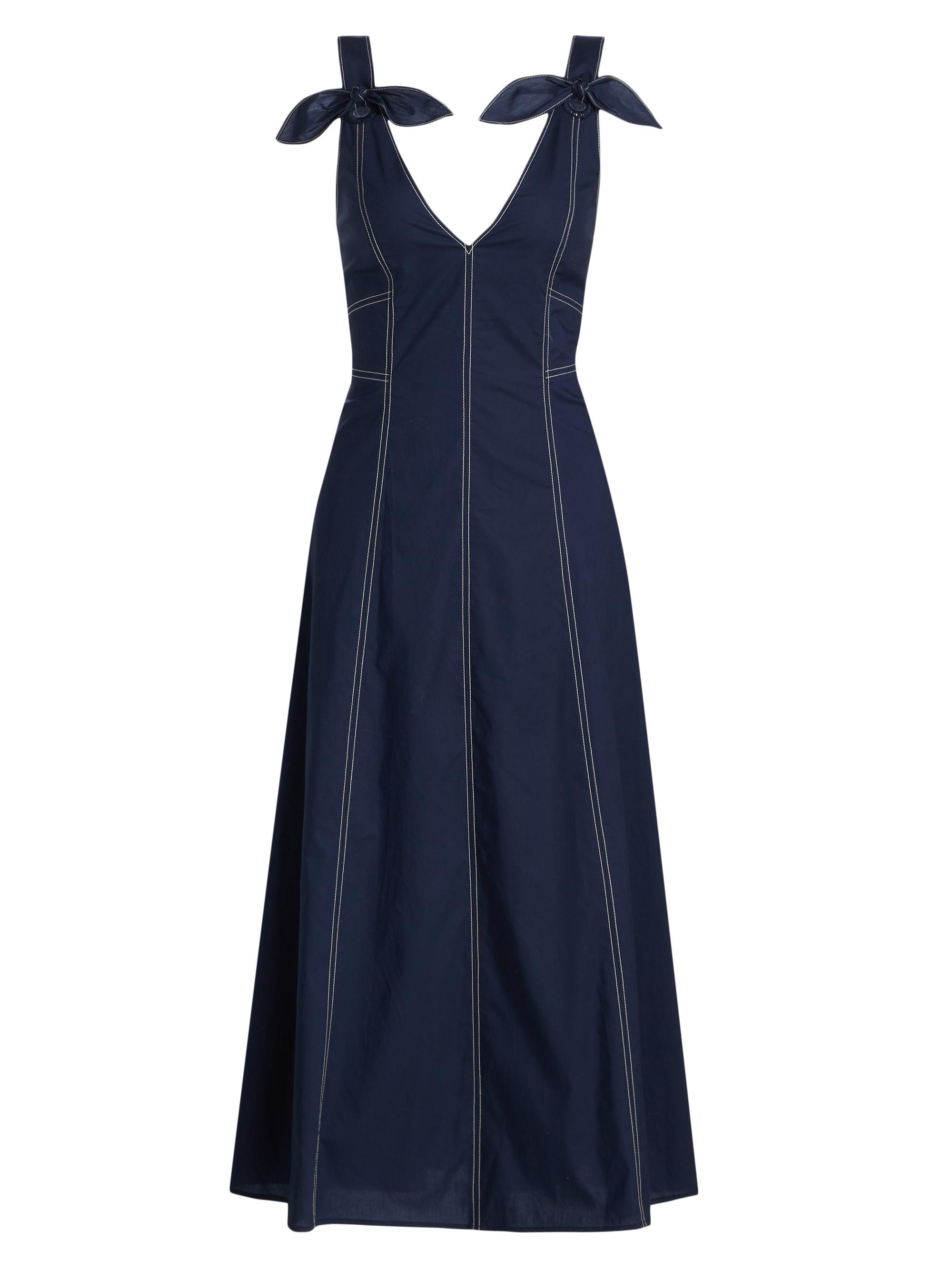 Tanya Taylor Women's Caprice Cotton Denim A-Line Midi-Dress - Maritime Blue
