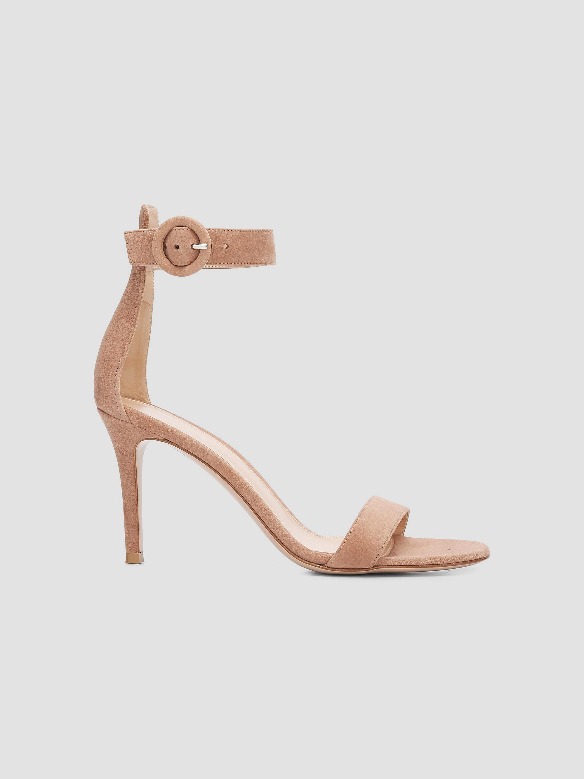 Gianvito Rossi Women's Portofino 85MM Suede Sandals - Praline | Thumbnail 5