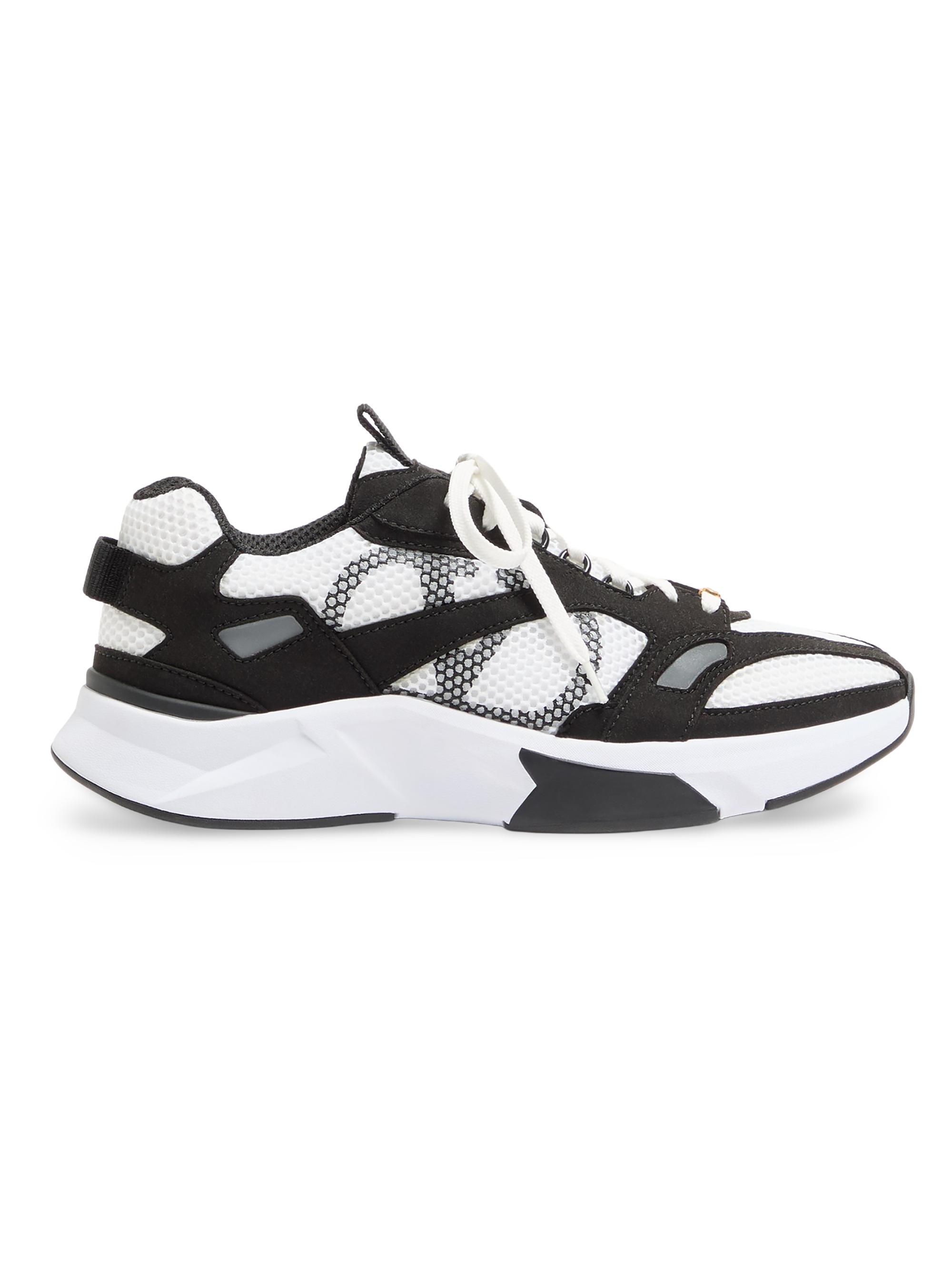 Valentino Garavani Men's Demivee Sneakers in Mesh Fabric with Suede Inserts - White Blue