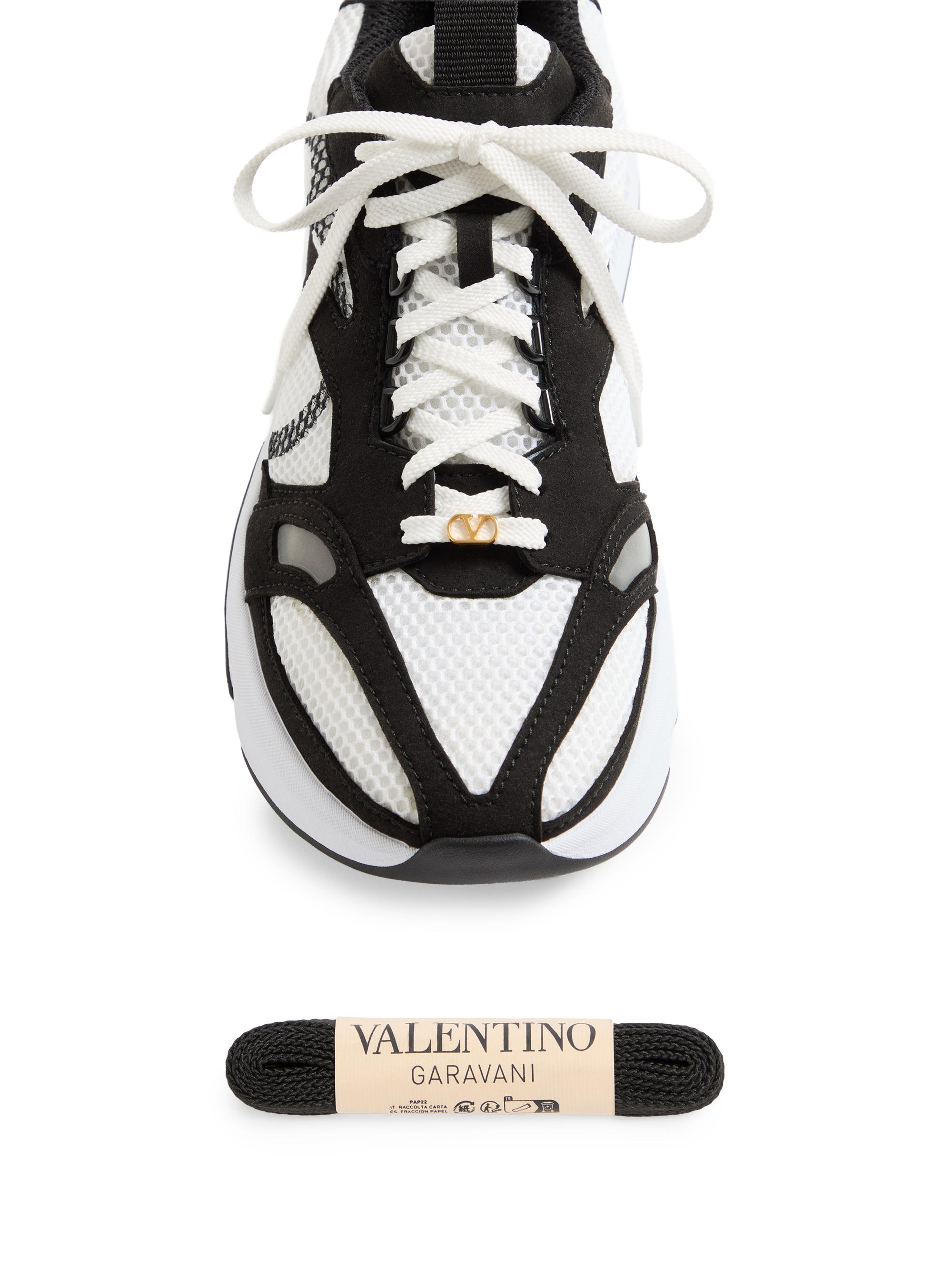 Valentino Garavani Demivee Sneakers in Mesh Fabric with Suede