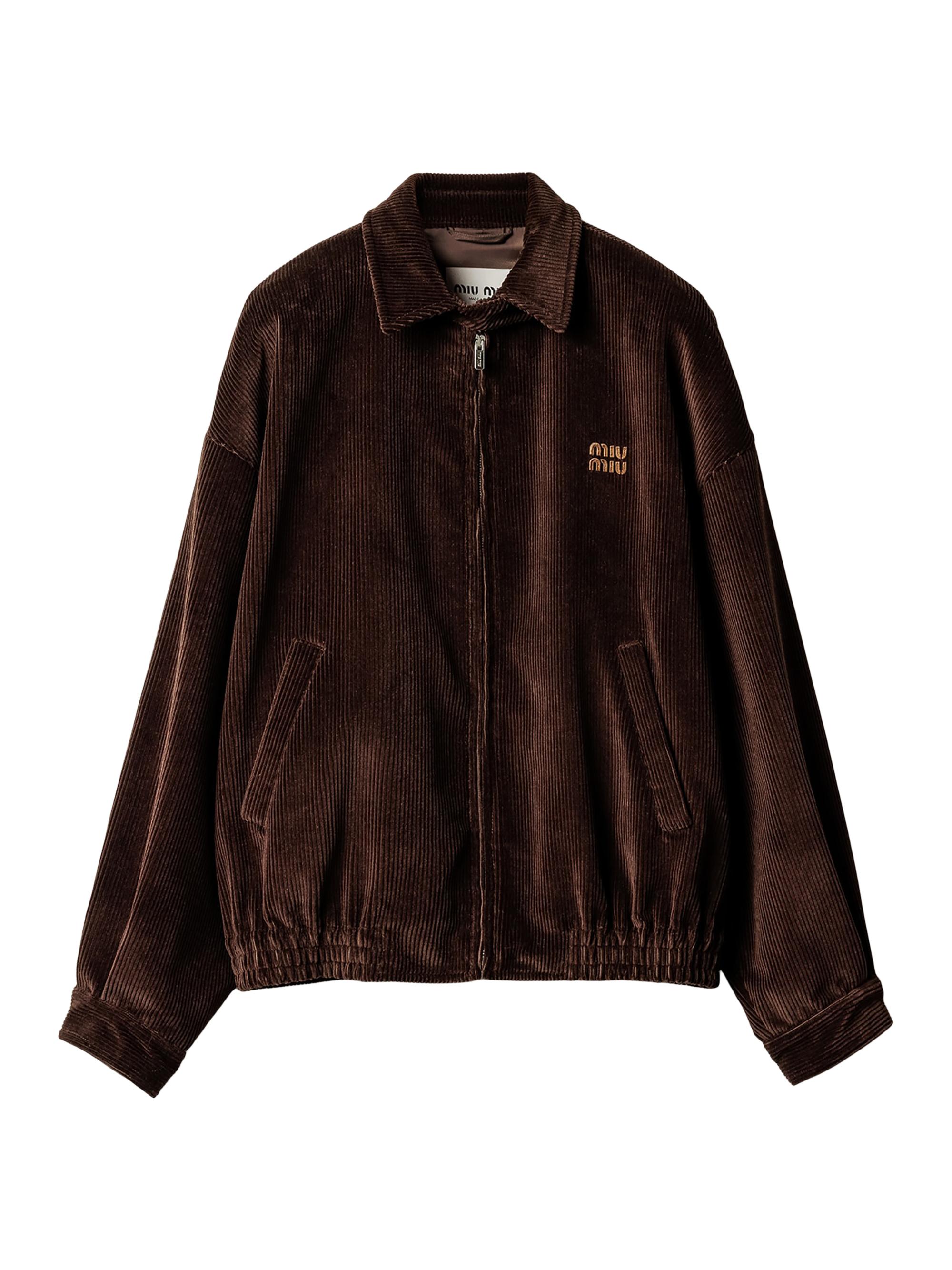 Miu Miu Women's Corduroy Blouson Jacket - Brown