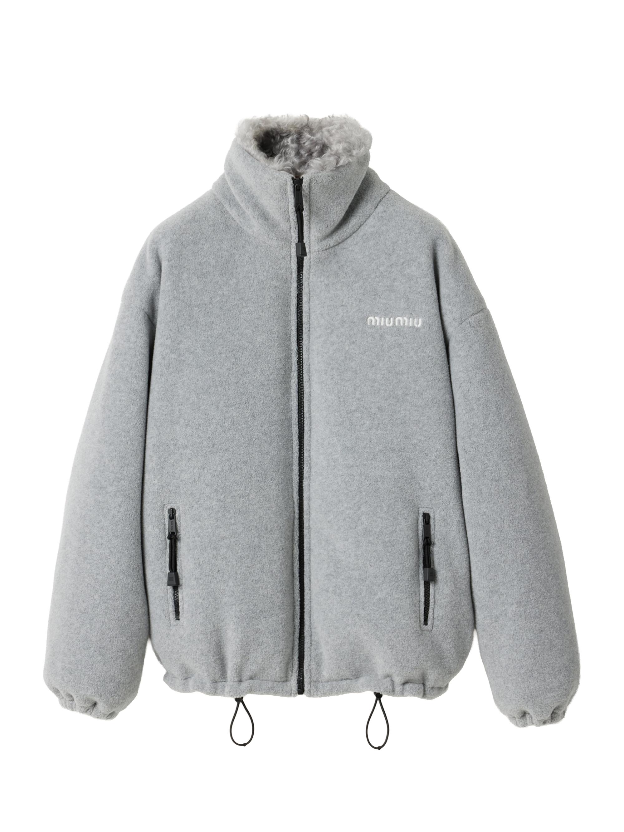 Miu Miu Women's Fleece Down Jacket - Grey