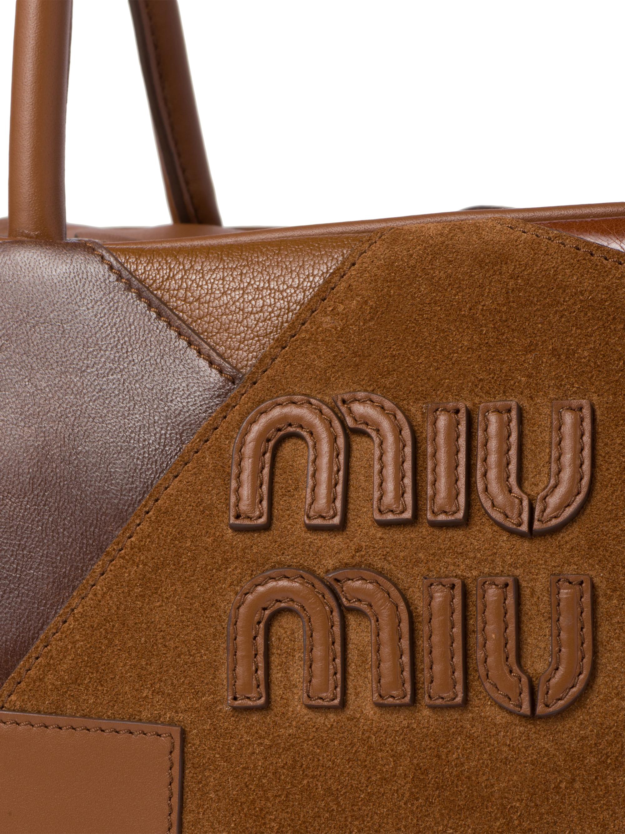 Miu Miu Leather Patchwork Beau Top Handle Bag | Saks Fifth Avenue