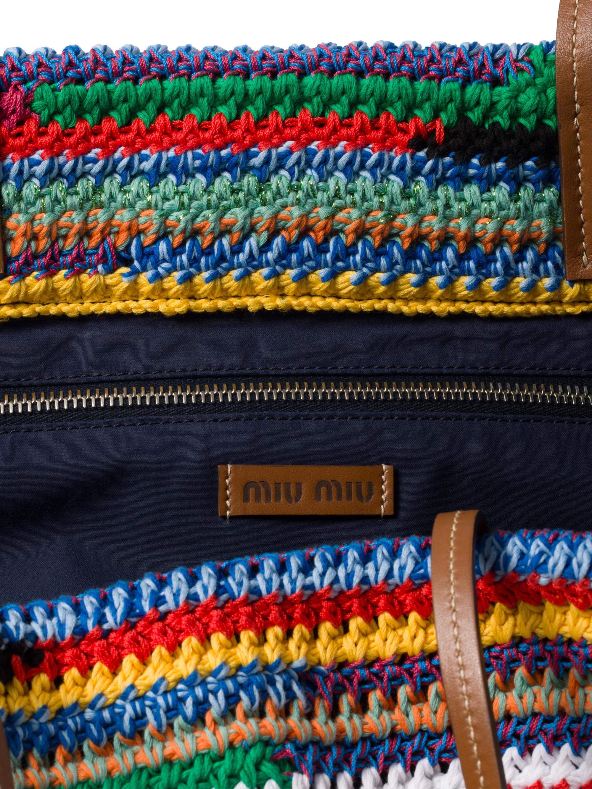 miu miu ショッピングバッグ Miu Miu Crochet Tote Bag | Saks Fifth Avenue