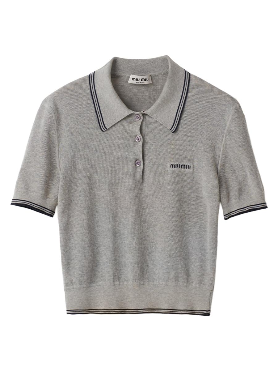 Miu Miu Cotton Jersey Polo Shirt | Saks Fifth Avenue