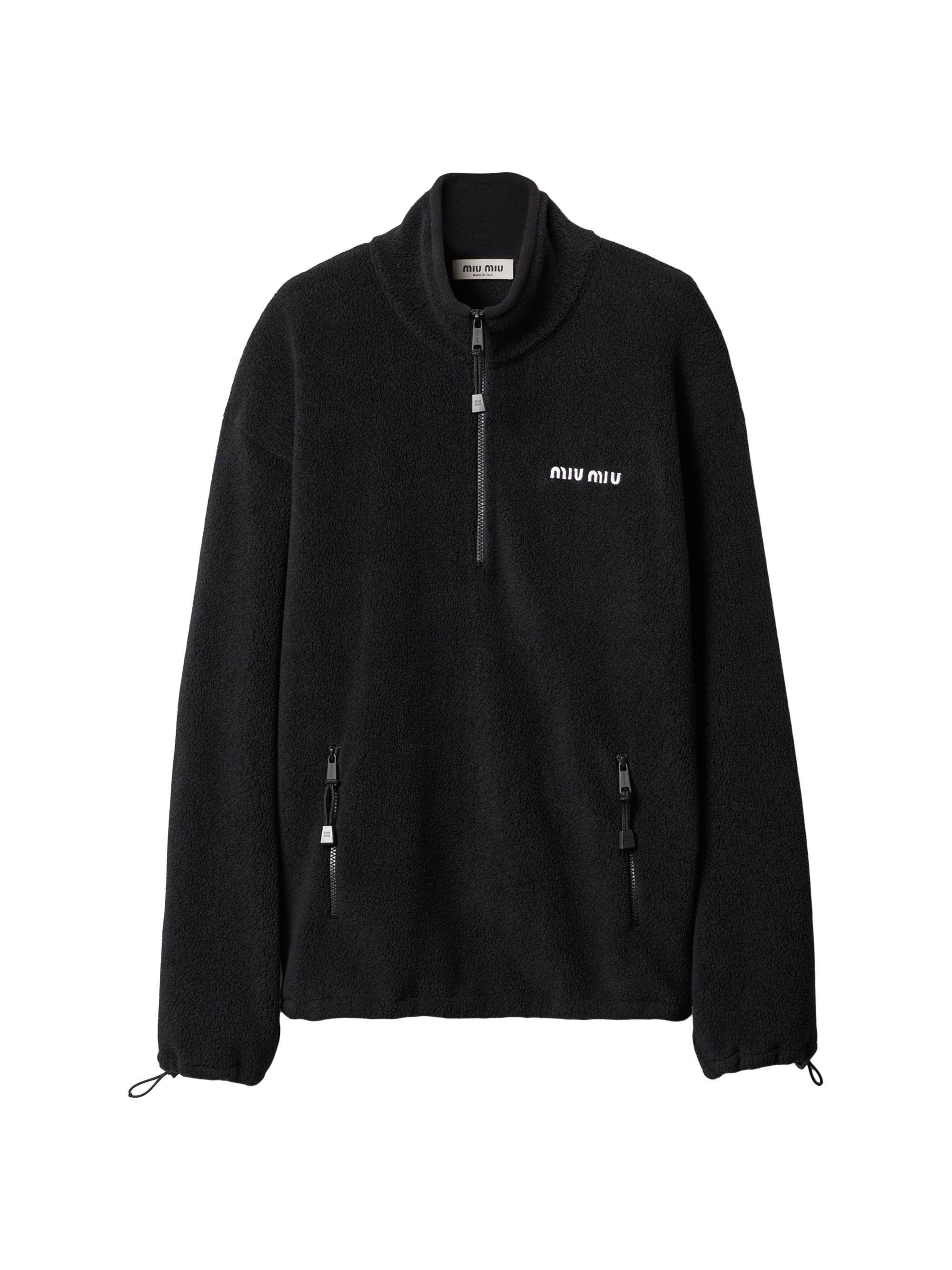 Miu Miu Cotton Fleece Zipper Hoodie | Saks Fifth Avenue
