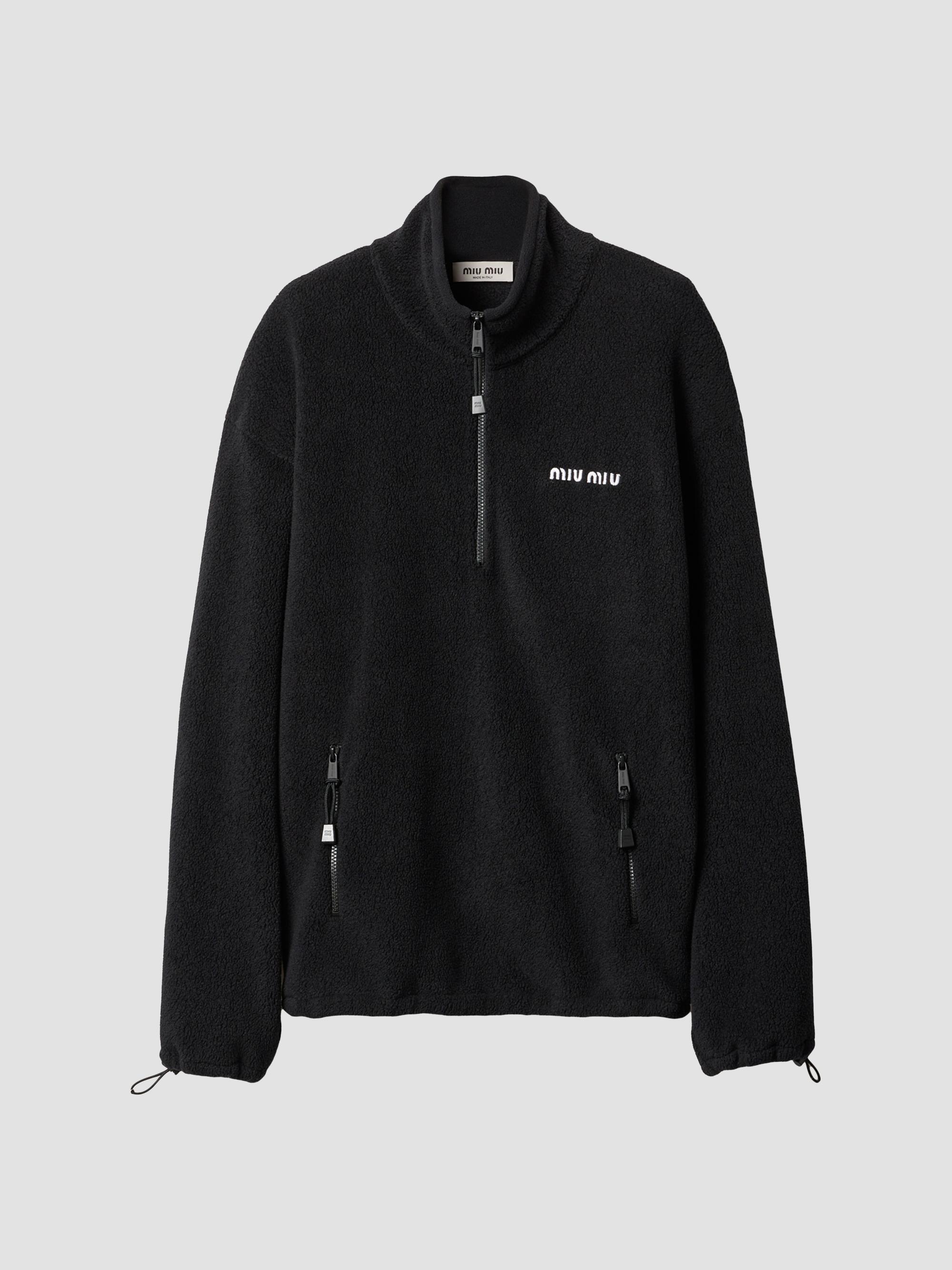 Miu Miu Women's Fleece Sweatshirt - Black