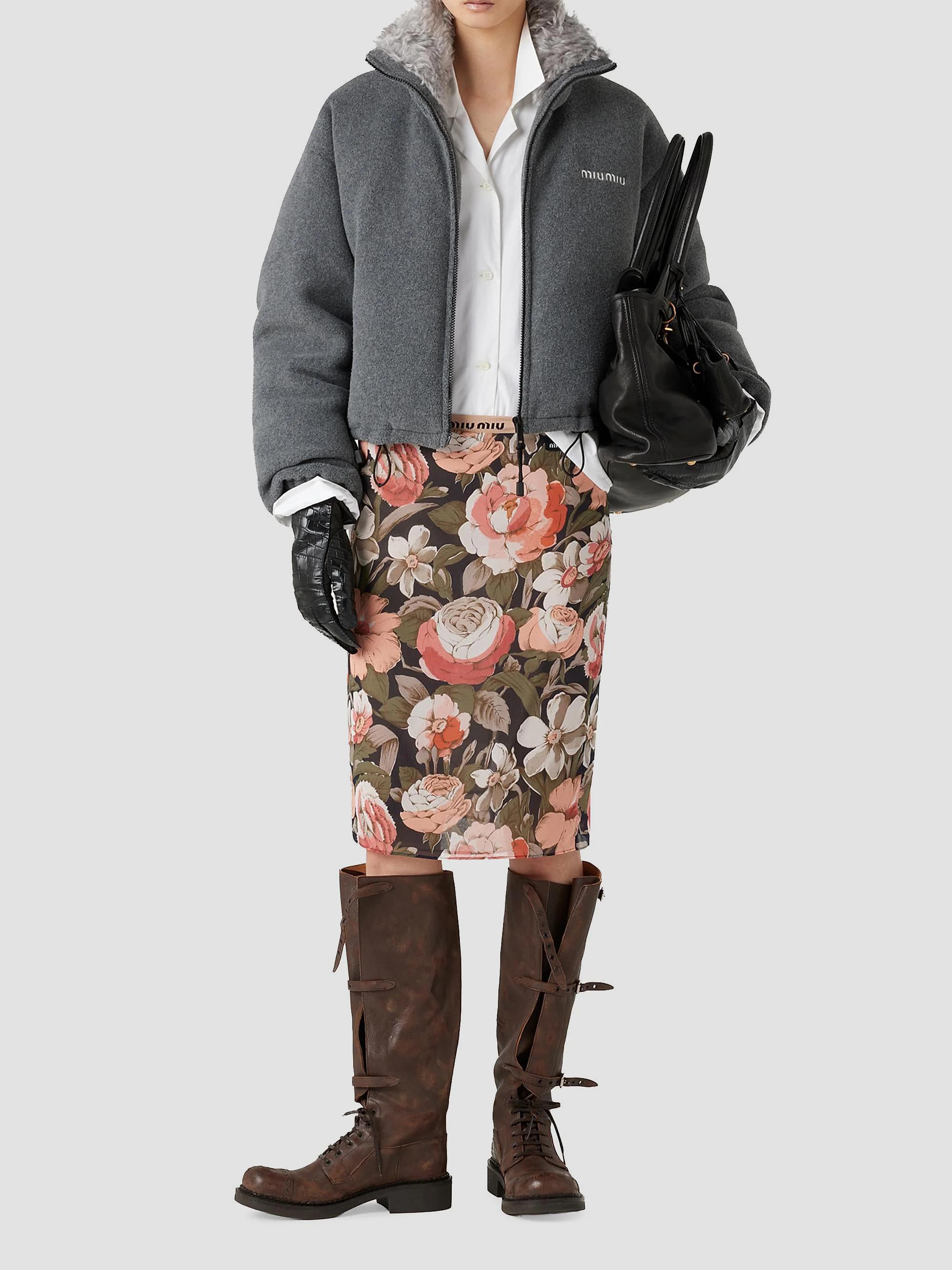 Miu Miu Fleece Down Jacket | Saks Fifth Avenue