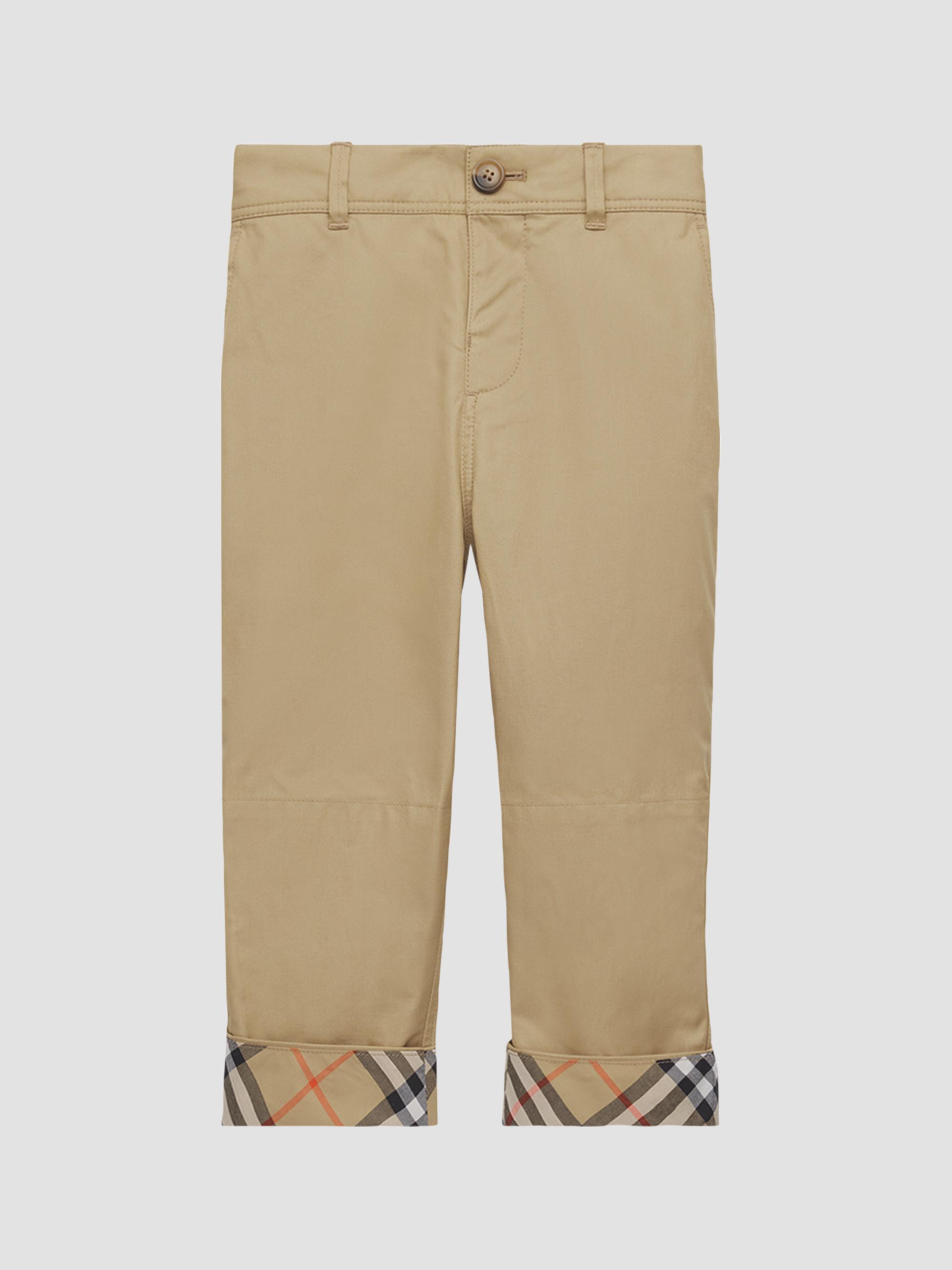 Burberry Baby Boy's, Little Boy's & Boy's Sheldon Check Cuff Pants - Sand 6 Months