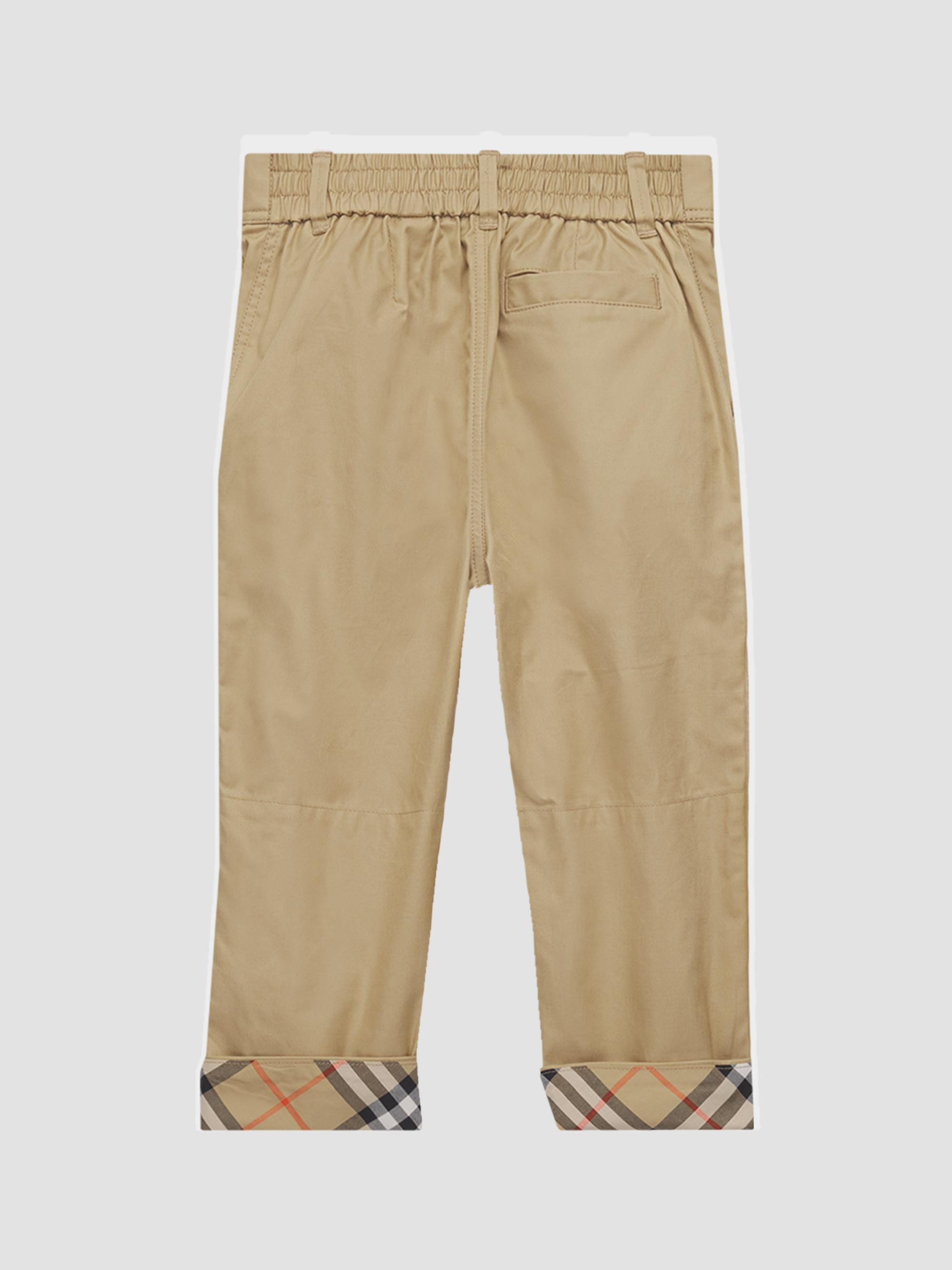 Burberry Baby Boy's, Little Boy's & Boy's Sheldon Check Cuff Pants - Sand 6 Months | Thumbnail 2