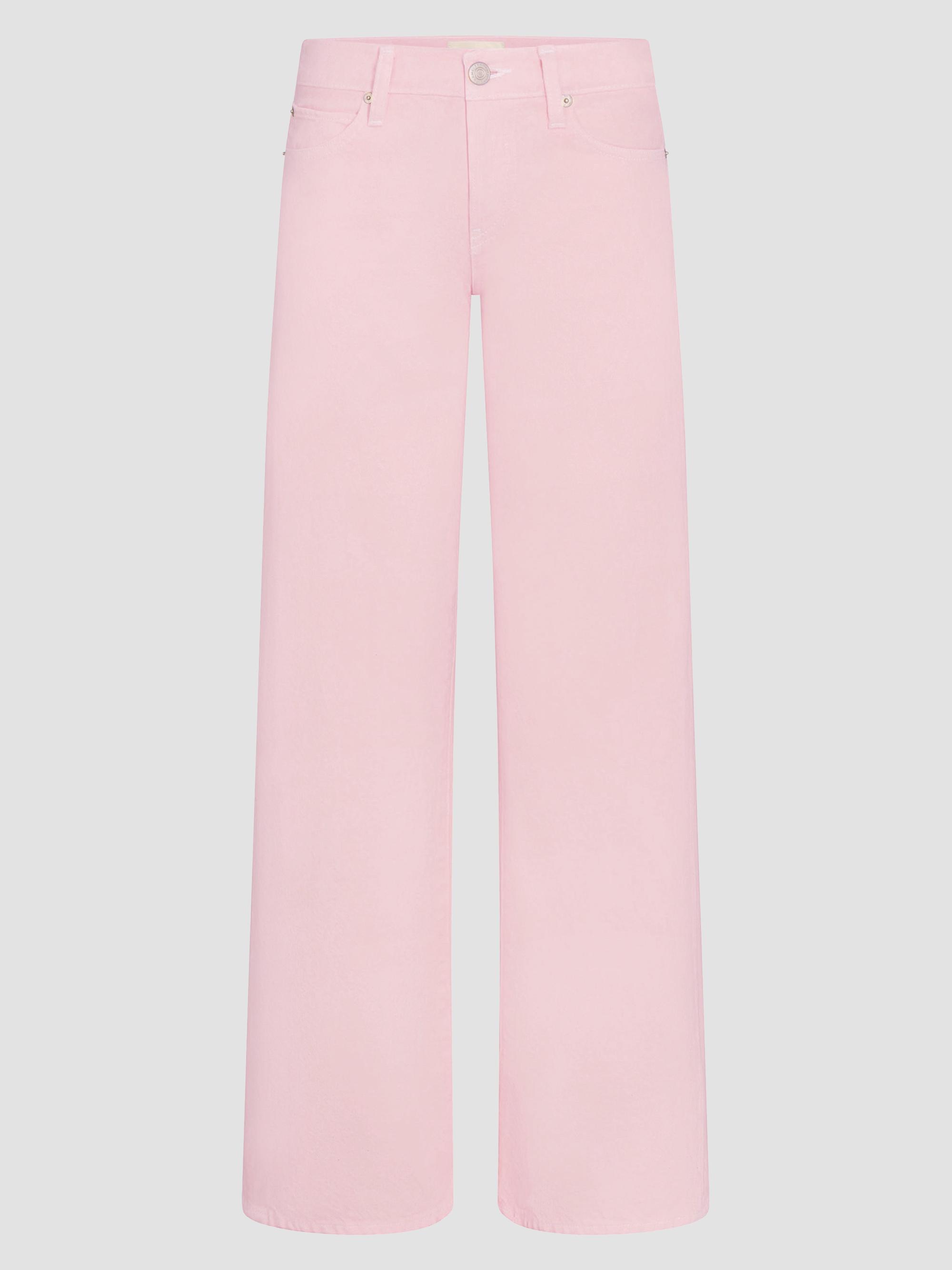 FRAME Women's Amelia Gray x  The Gray Denim Wide-Leg Low Jeans - Cotton Candy | Thumbnail 8