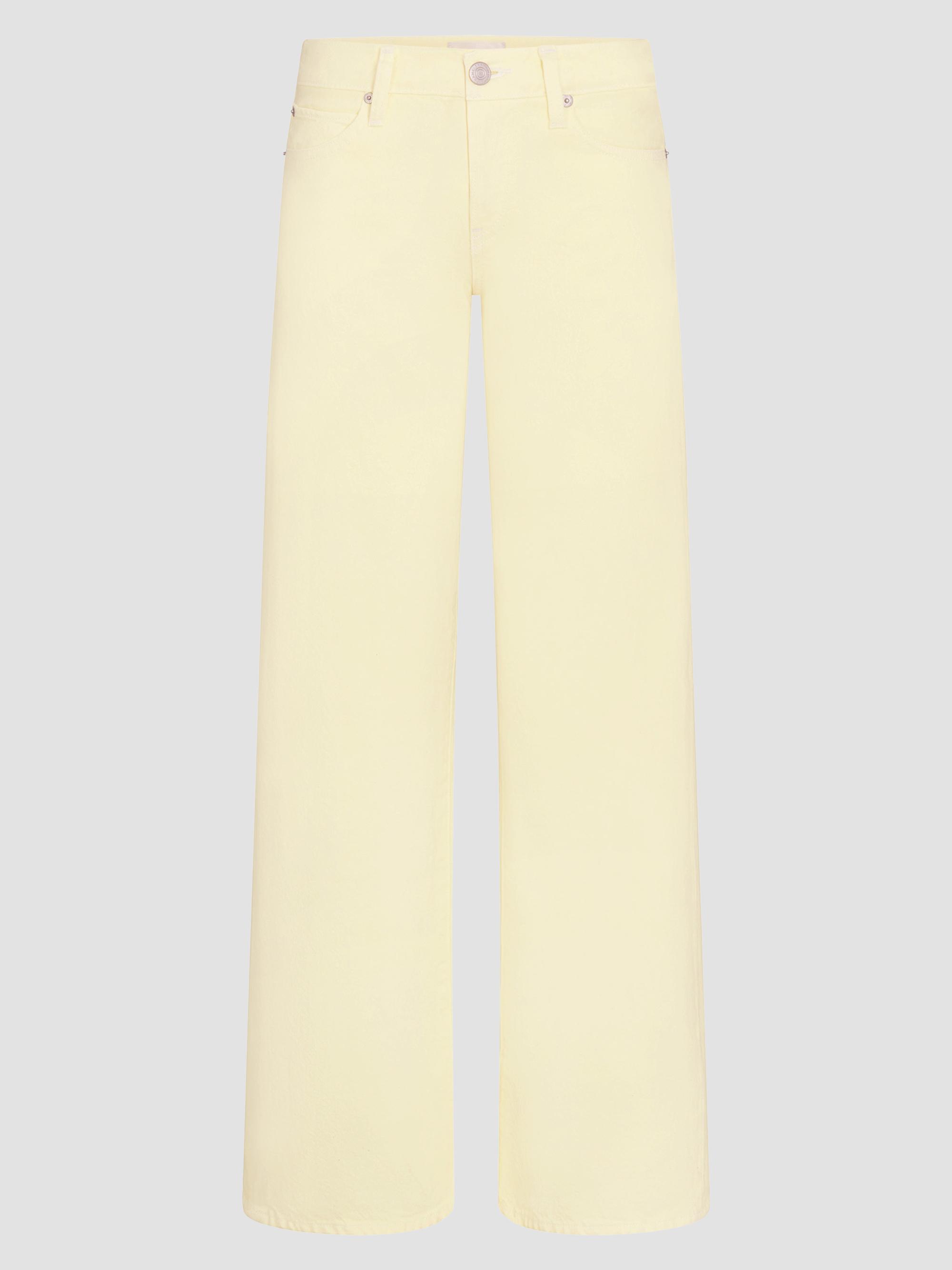 FRAME Women's Amelia Gray x  The Gray Low-Rise Wide-Leg Denim Pants - Limoncello
