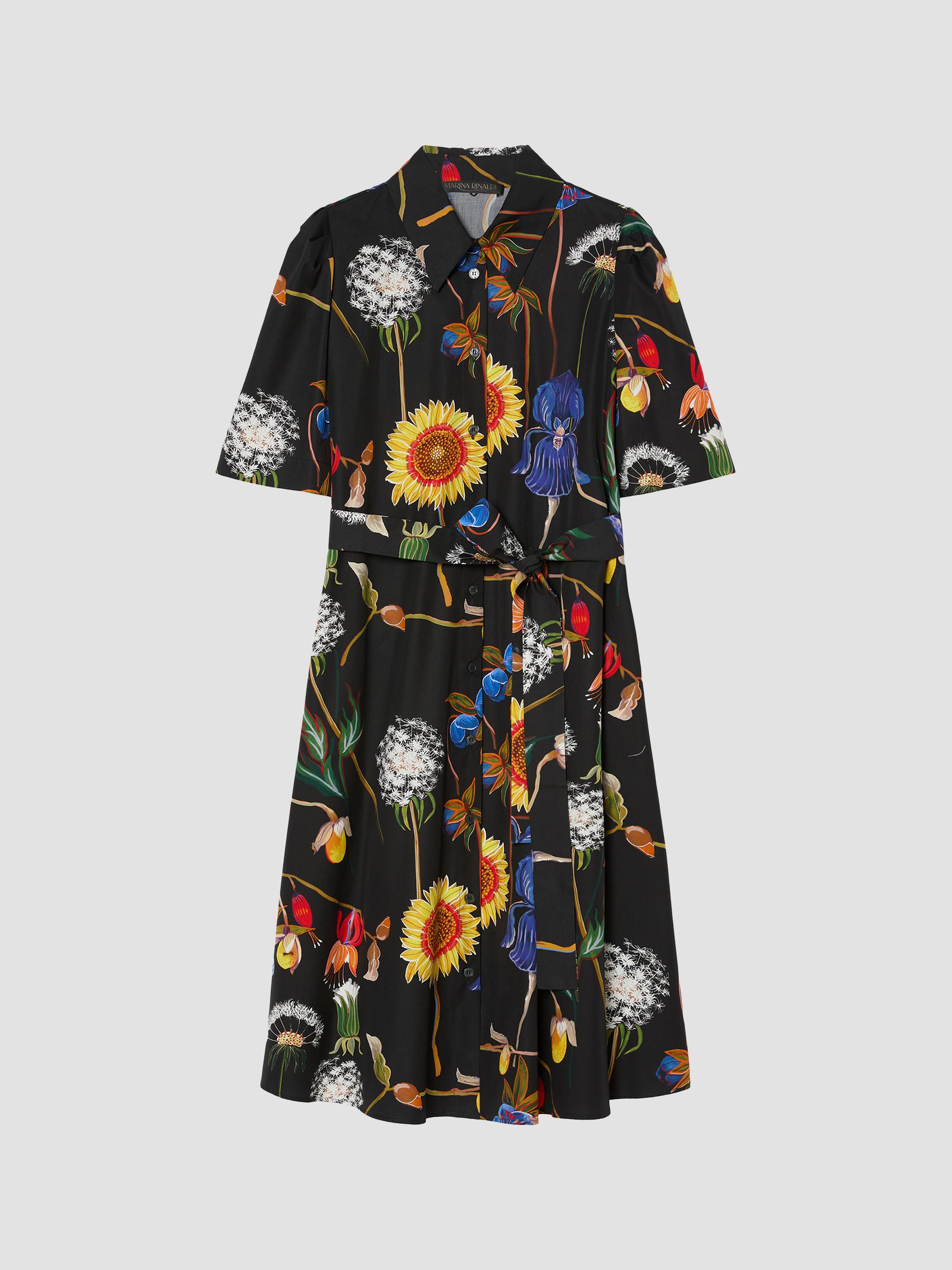 Marina Rinaldi Women's Poplin Shirt Dress - Black